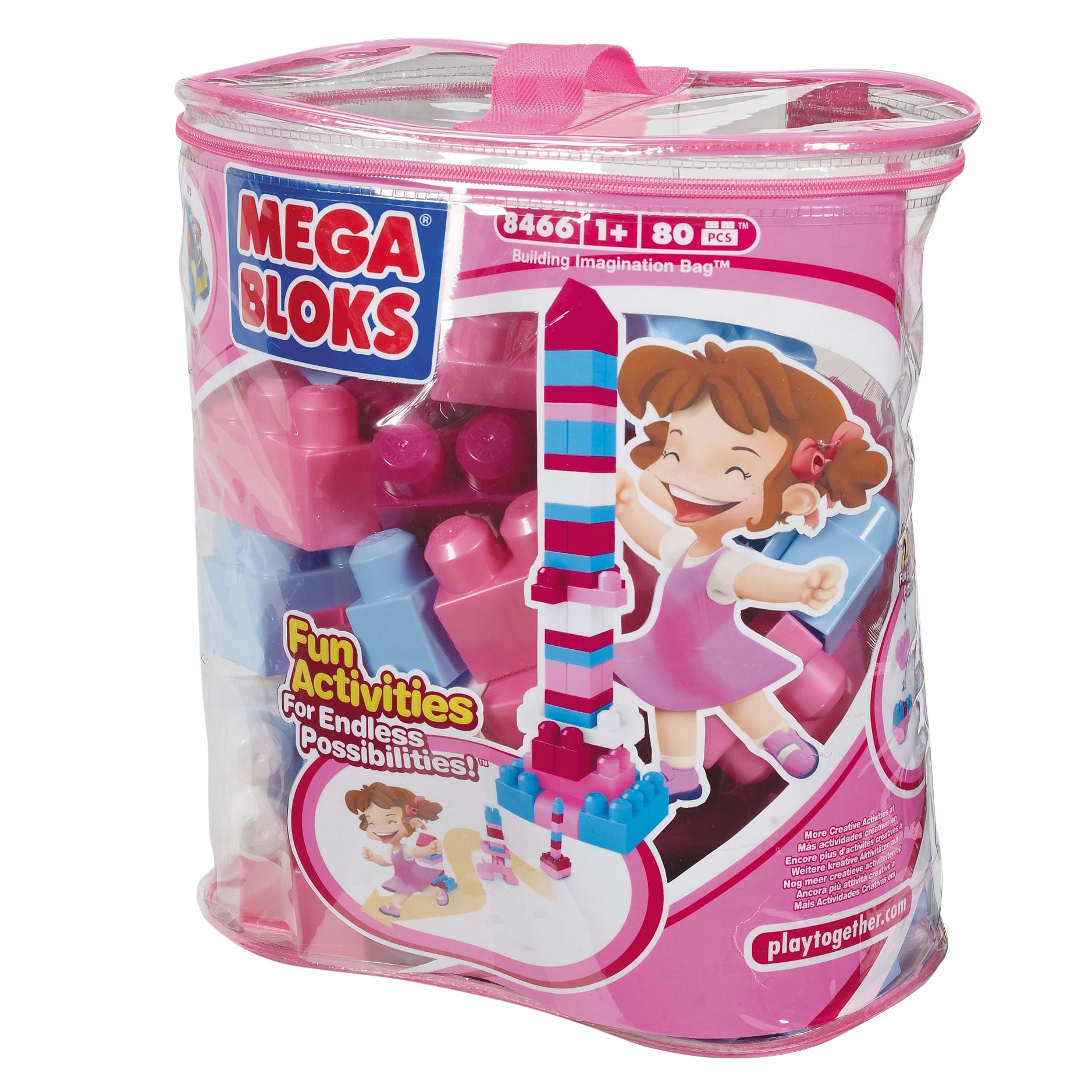 Mega Bloks 80 pc Building Bloks Bag Trendy Colours