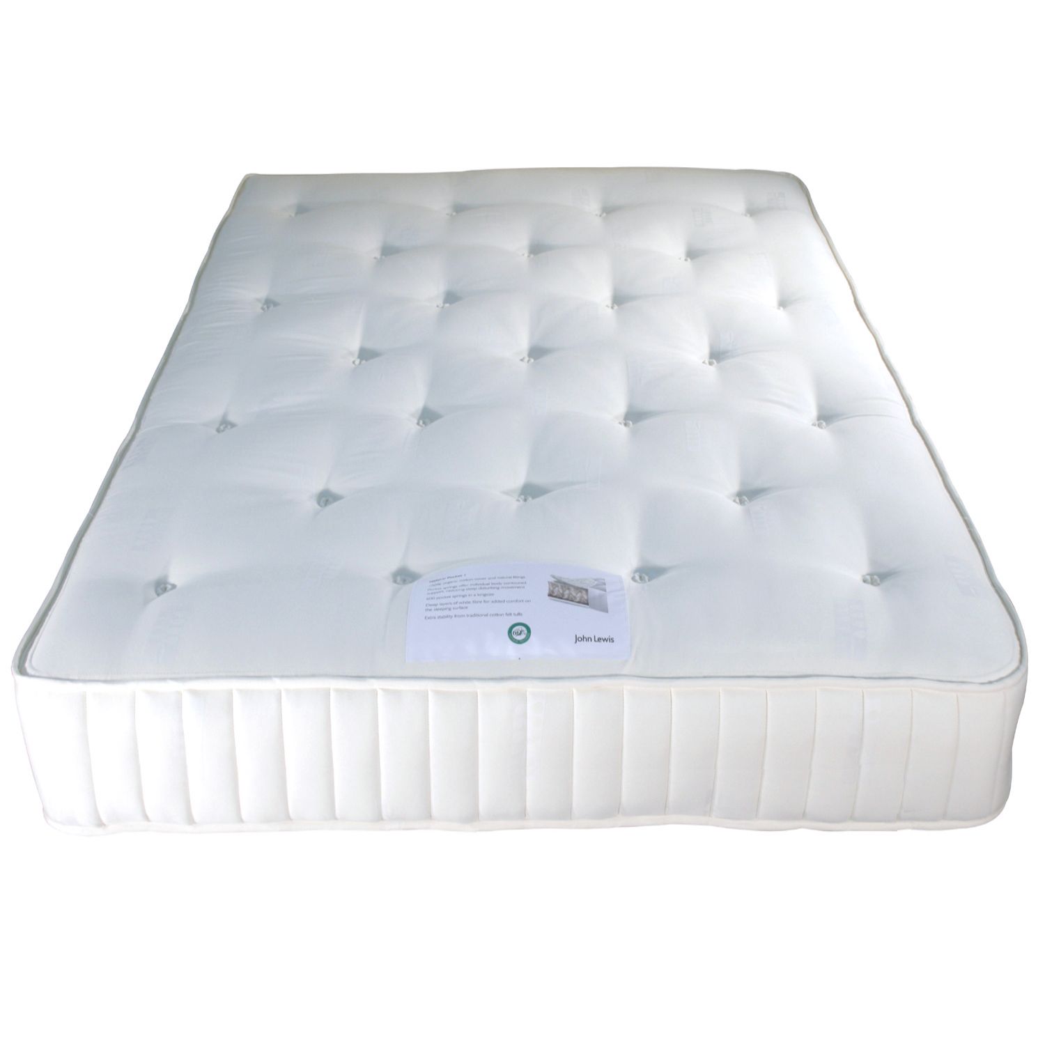 John Lewis Natural Pocket 1 Mattress, Kingsize at John Lewis