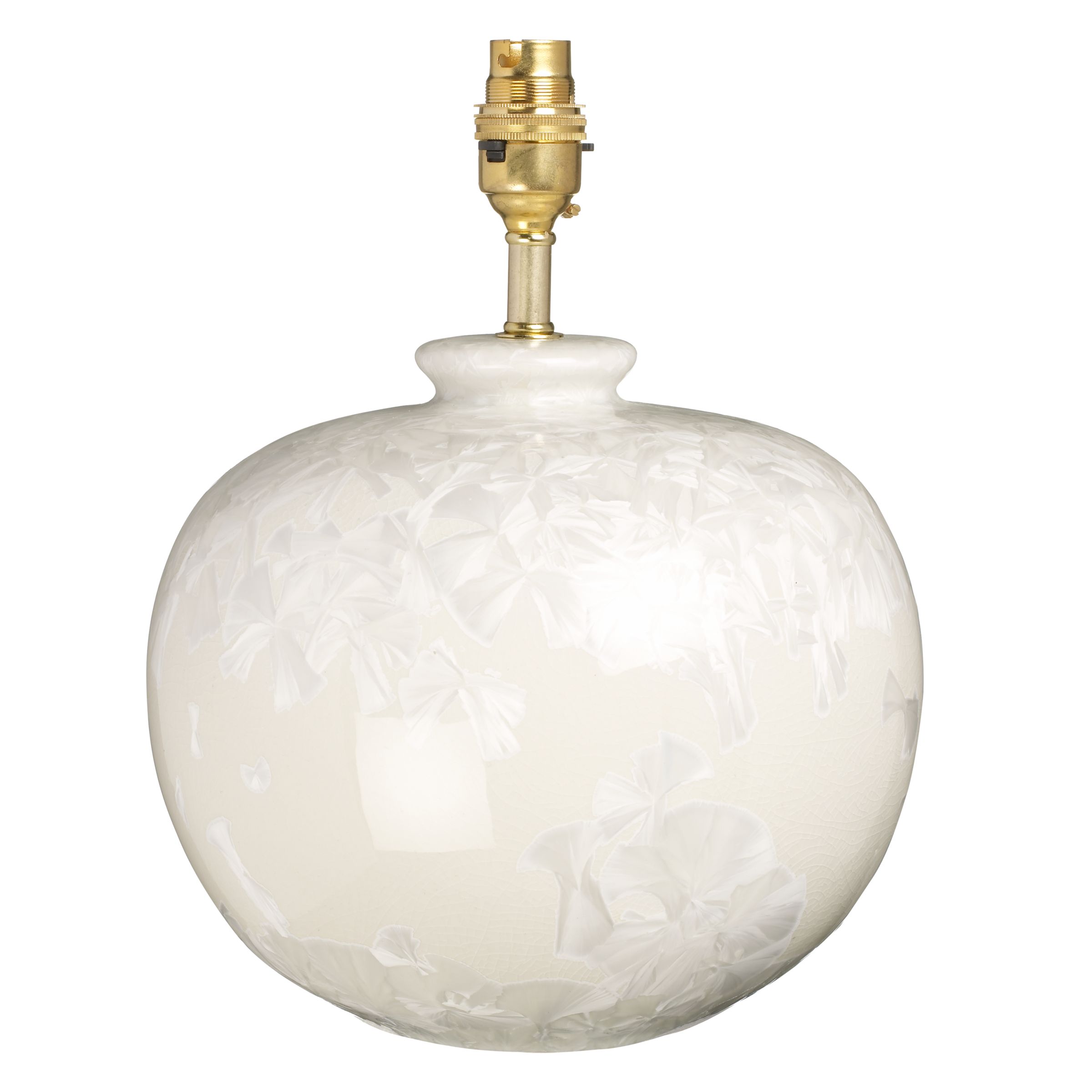 Crystalline Globe Lamp Base, Oyster