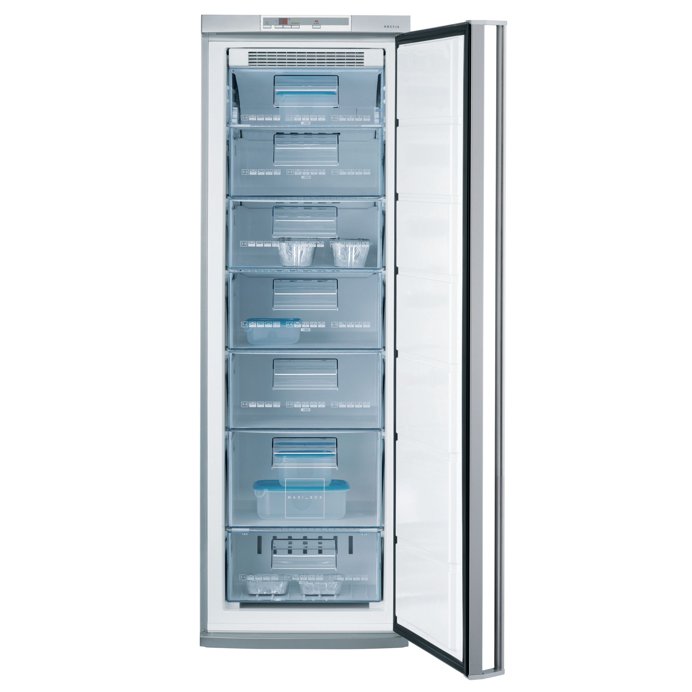 AEG A75278GA8 Tall Freezer, Stainless Steel at John Lewis