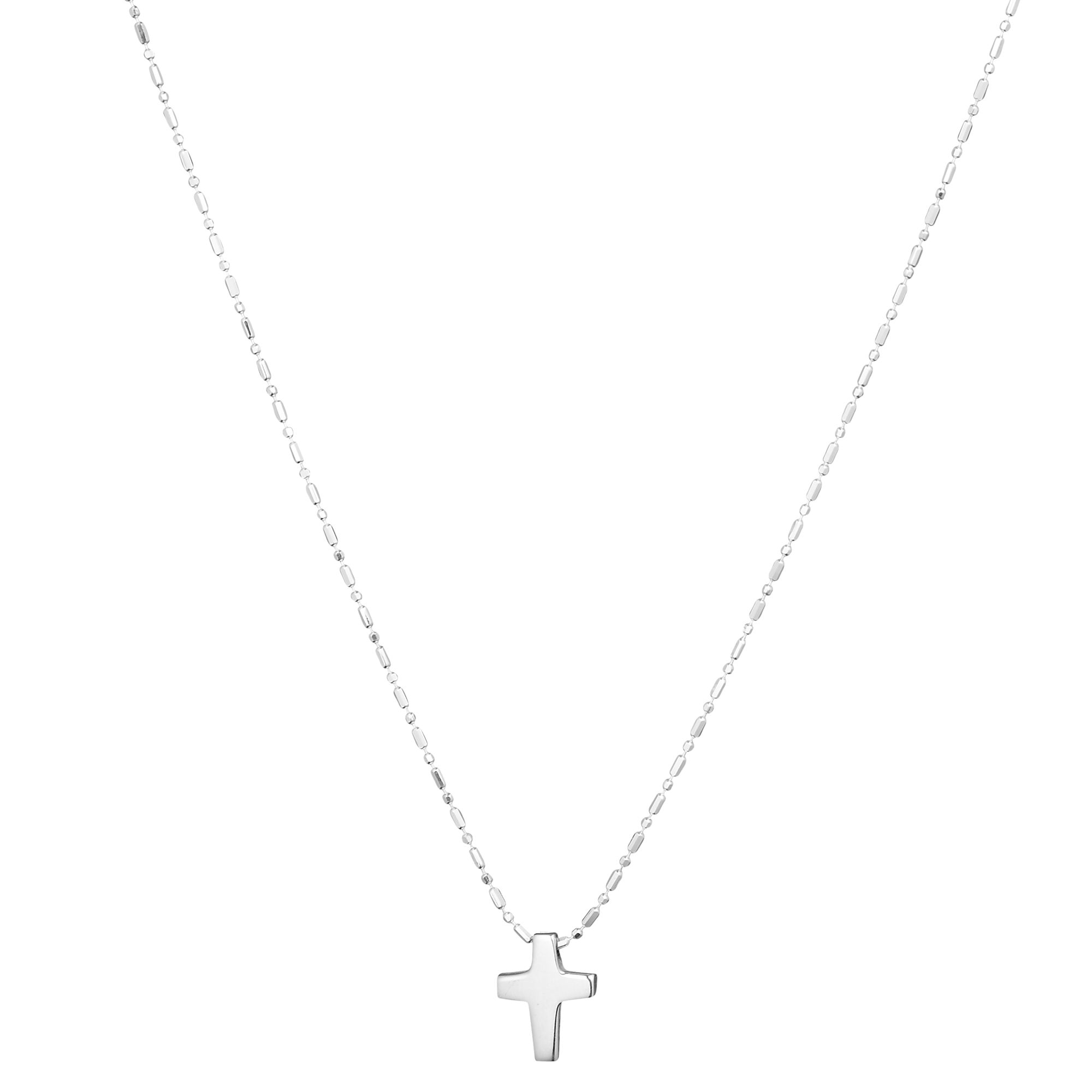 Tales from the Earth Cross Necklace, Silver