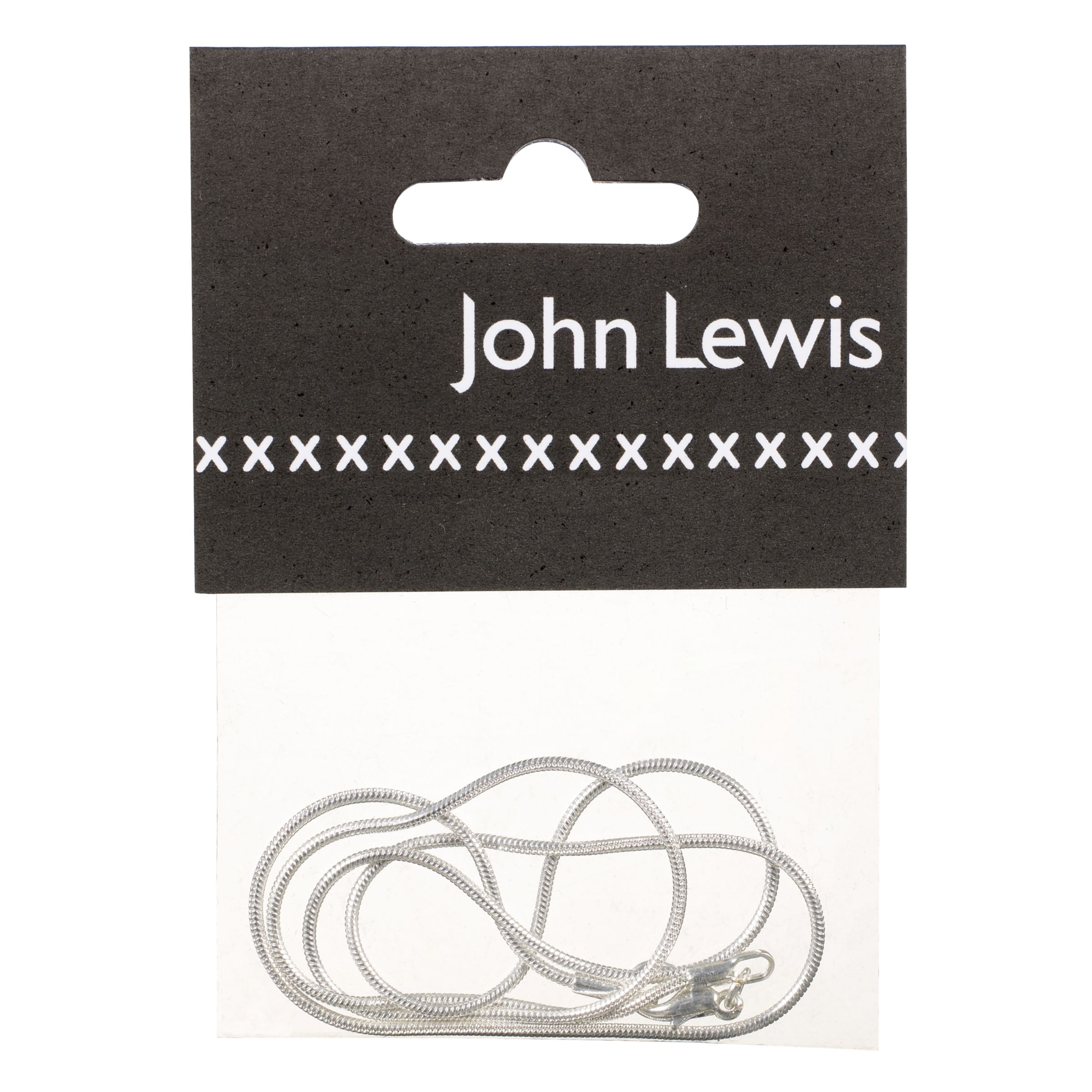 John Lewis Silver Plated Snake Chain