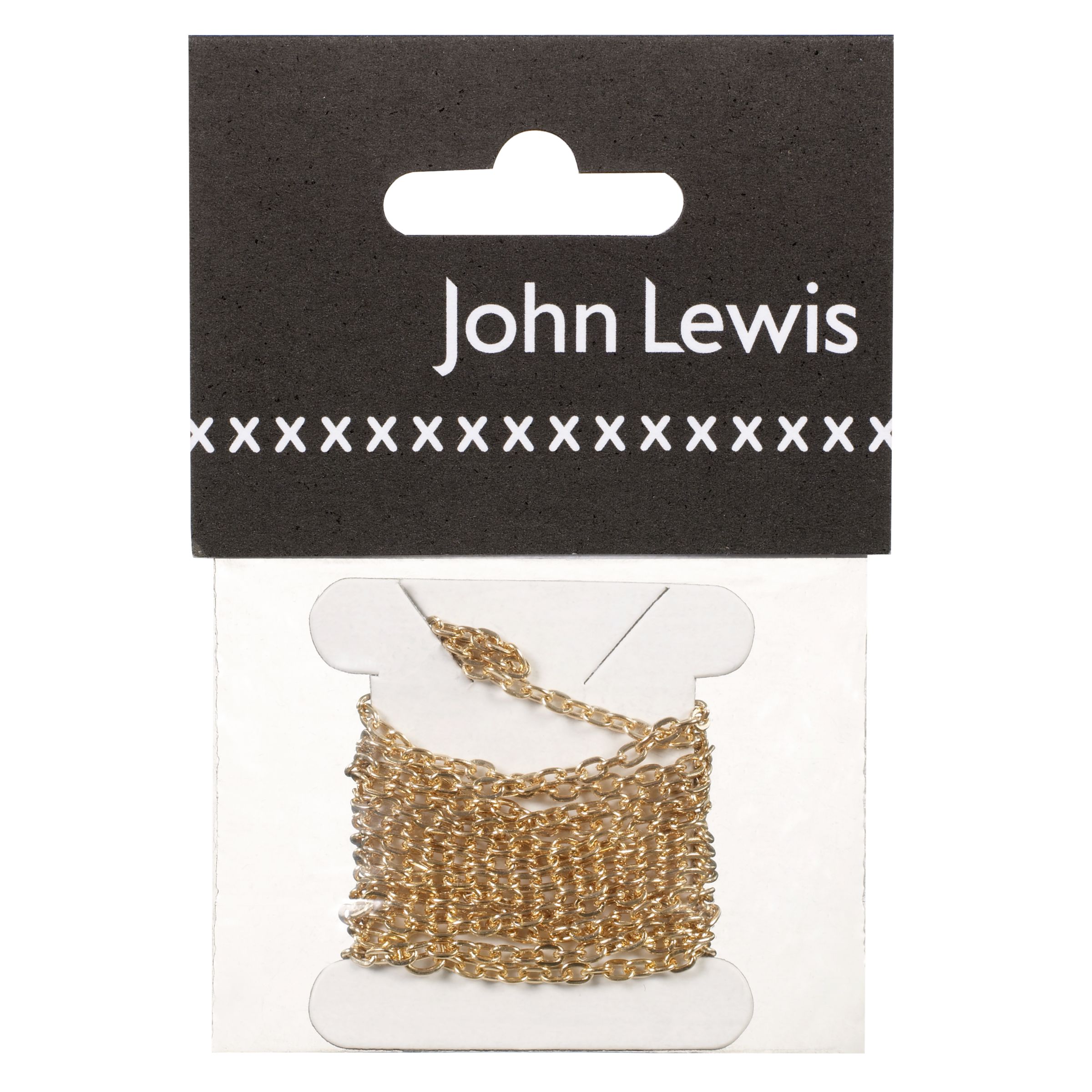 John Lewis Gold Plated Trace Chain 1 Metre