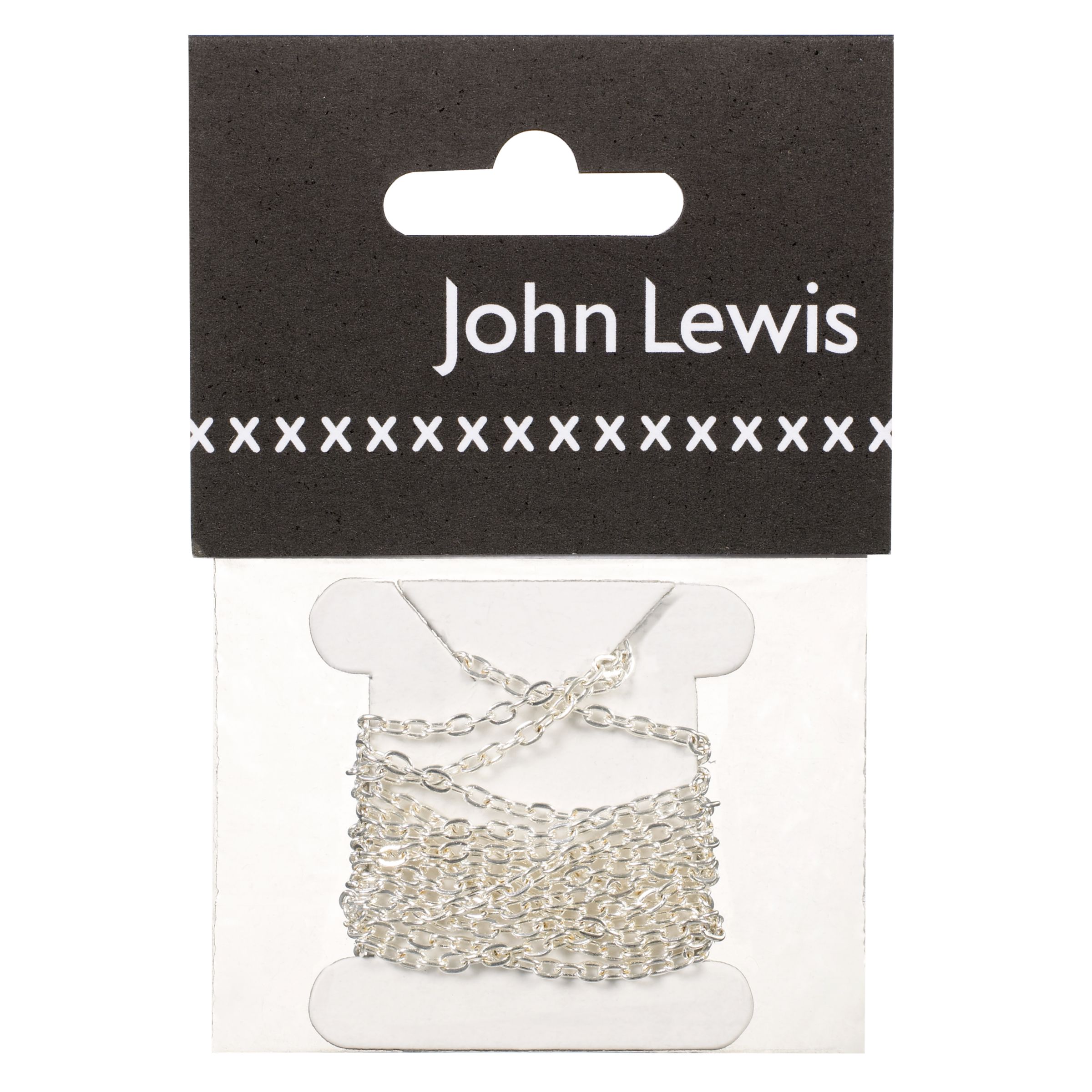 John Lewis Silver Plated Trace Chain 1 Metre