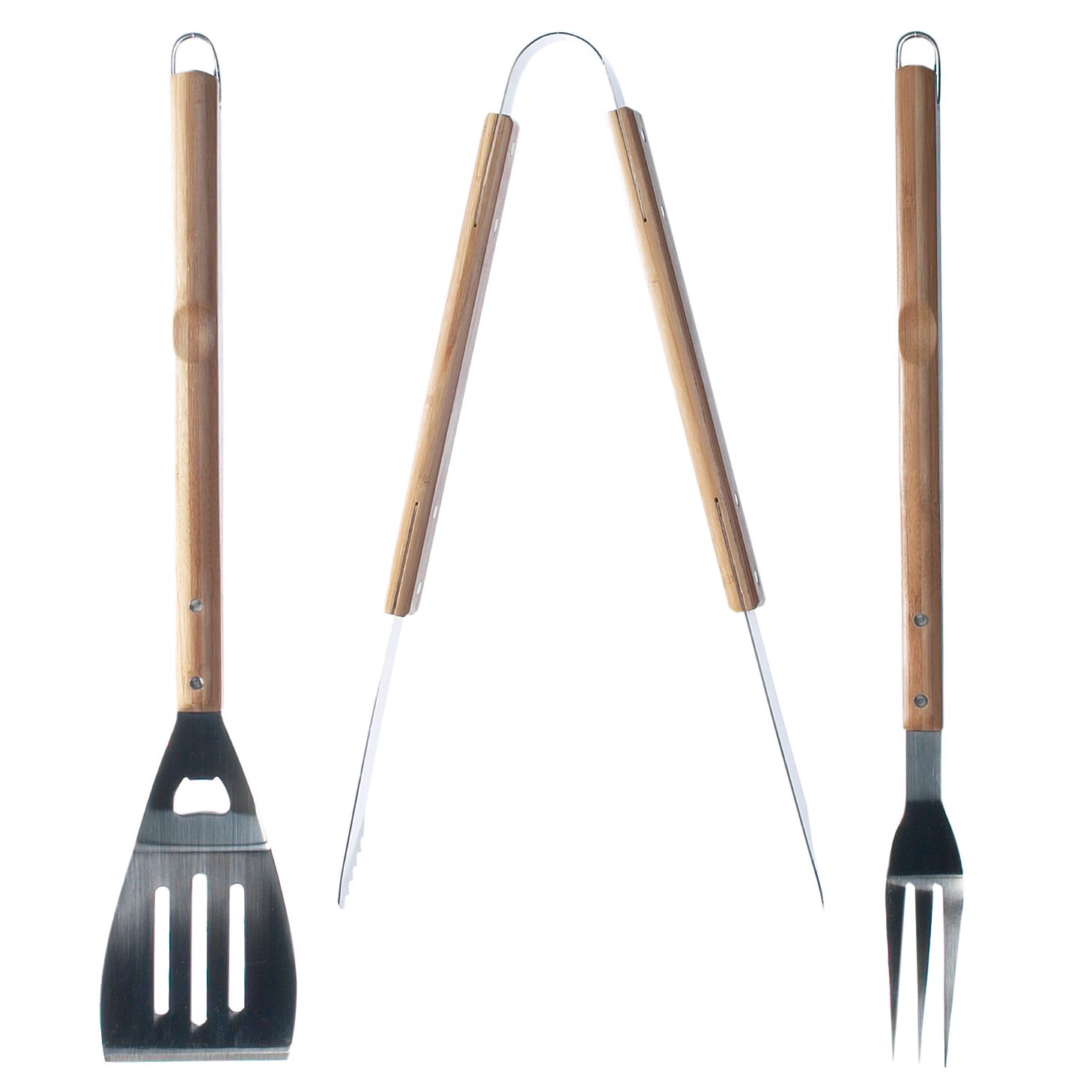 John Lewis Bamboo Barbecue Tool Set