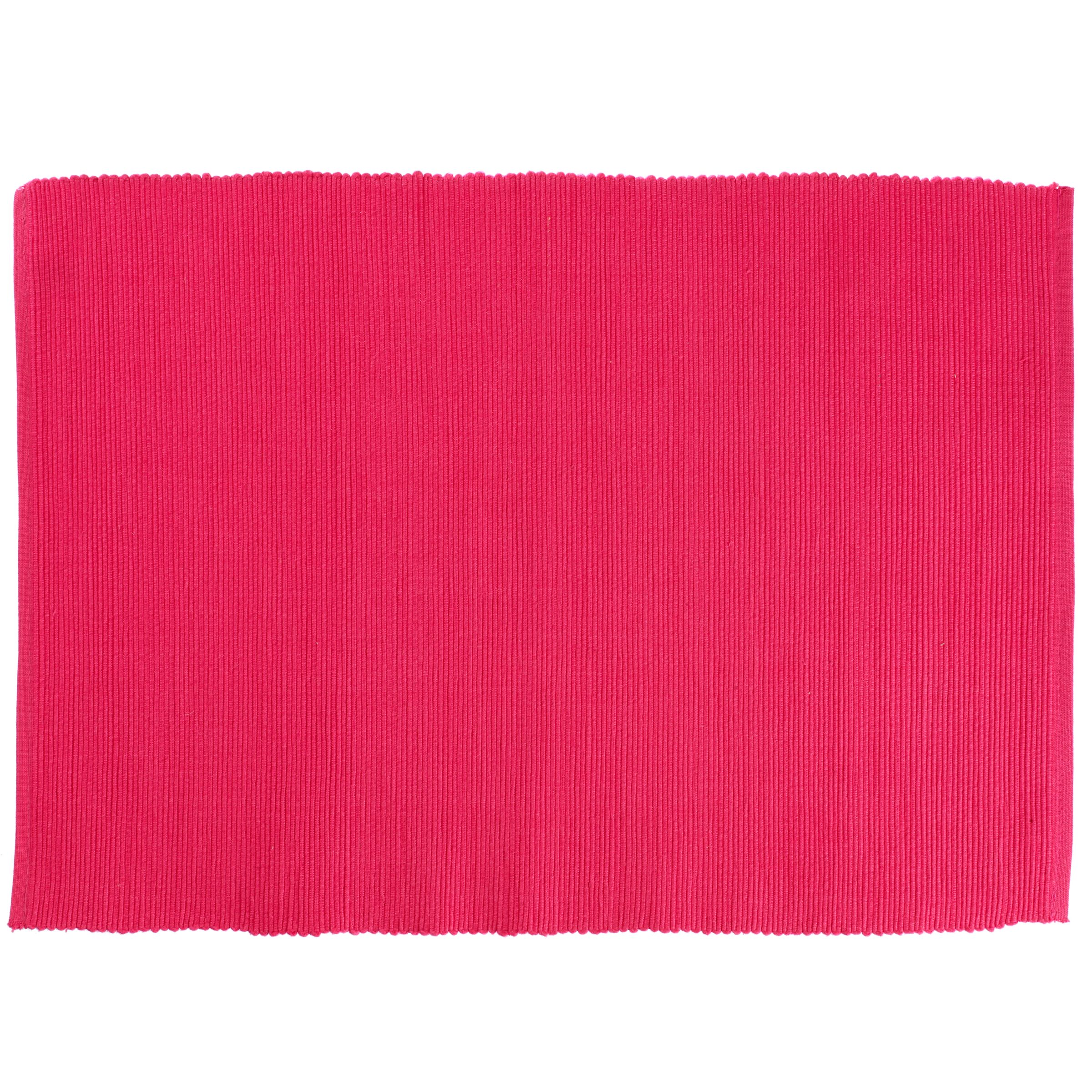 John Lewis Casa Ribbed Placemat, Pink