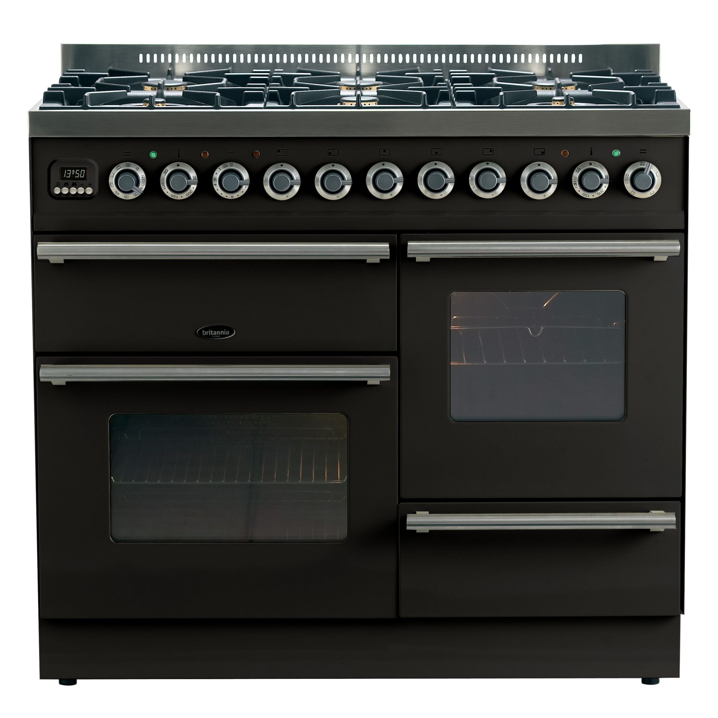 Britannia Sigma XG Range Cooker, Gloss Black, SI-10XG6-SLX-K at John Lewis