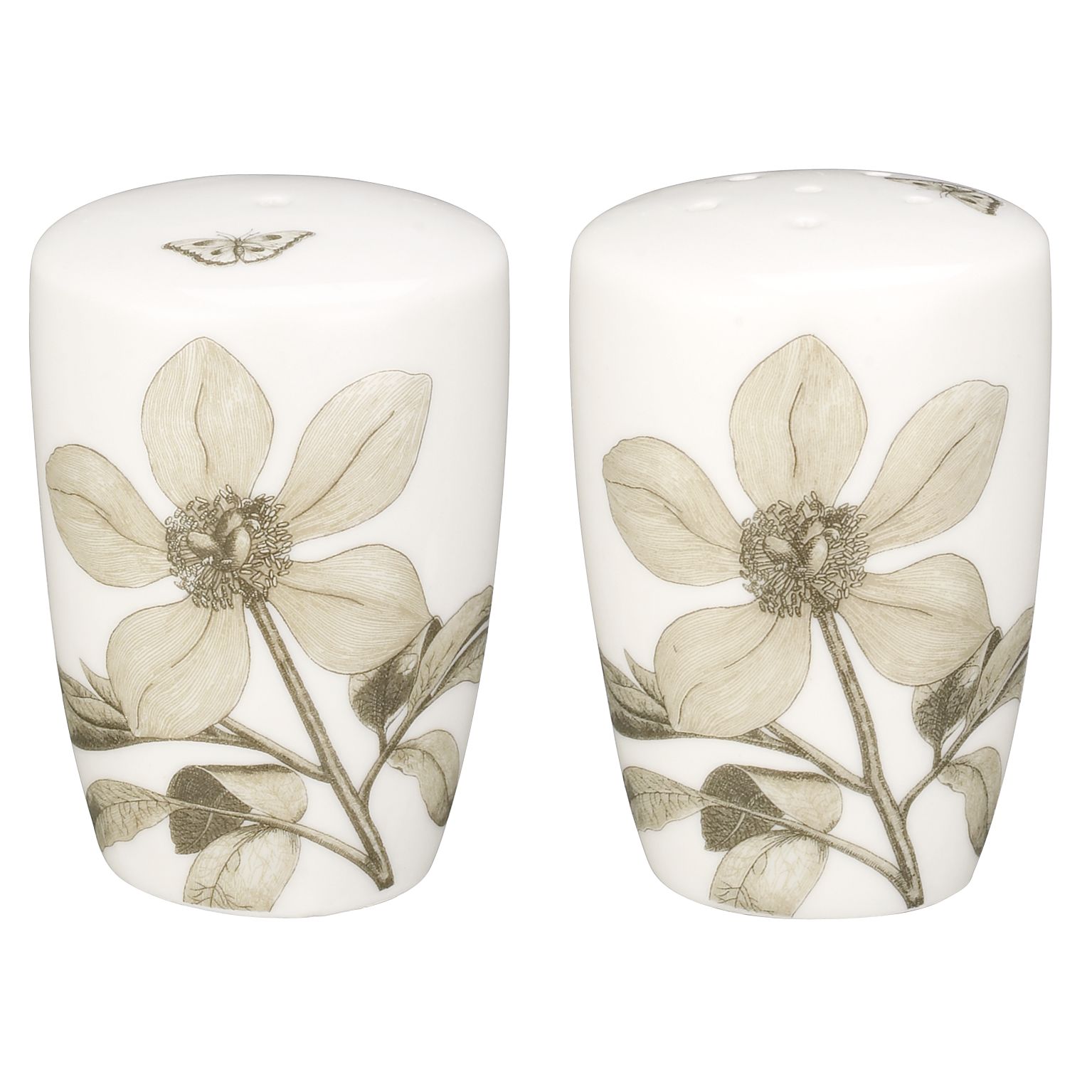 Sanderson Etchings & Roses Salt and Pepper Shakers