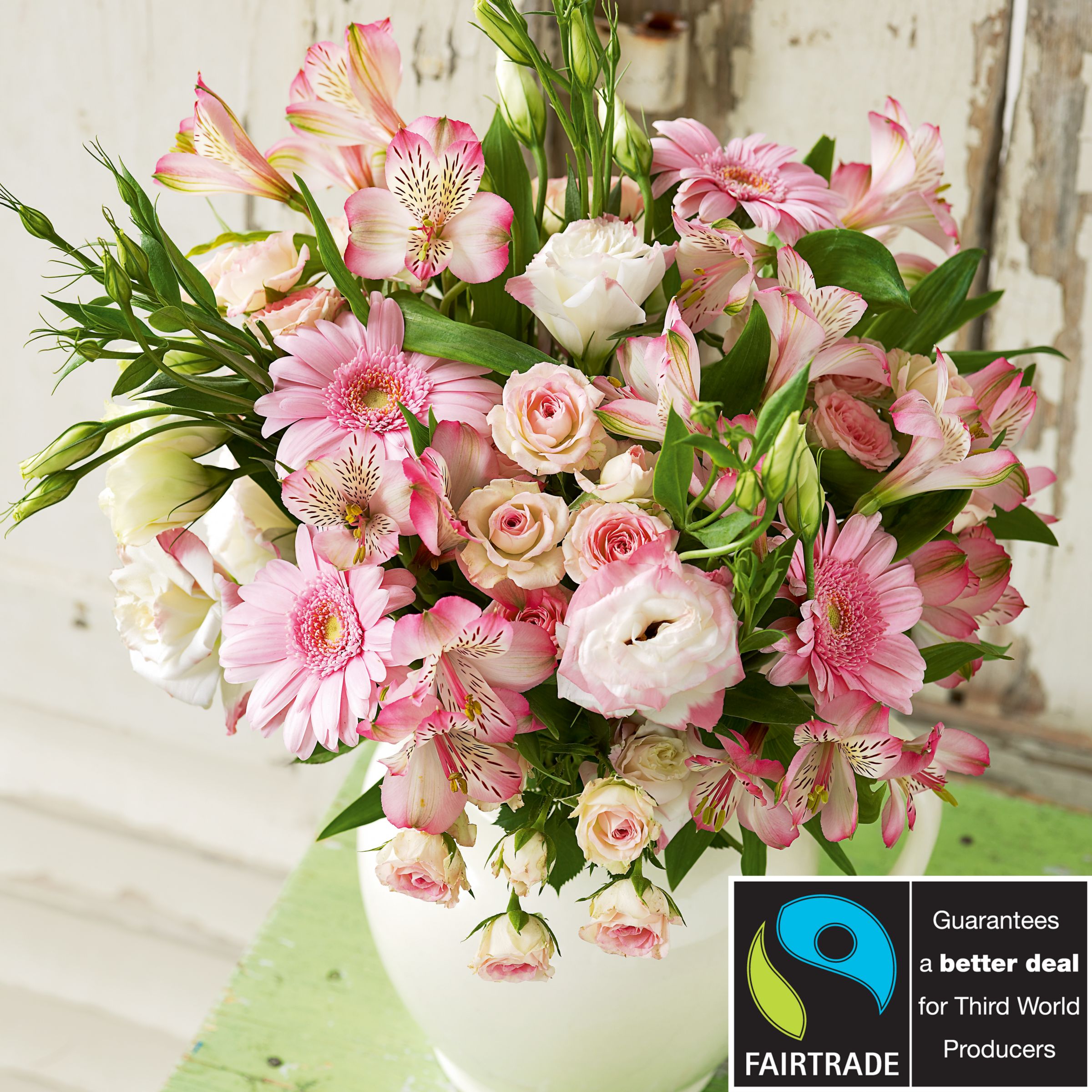 John Lewis Flowers - Fairtrade Pink Profusion Arrangement