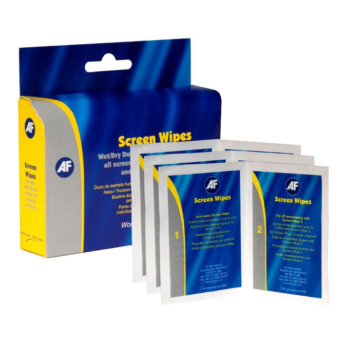 AF Screen Wipes, Pack of 10