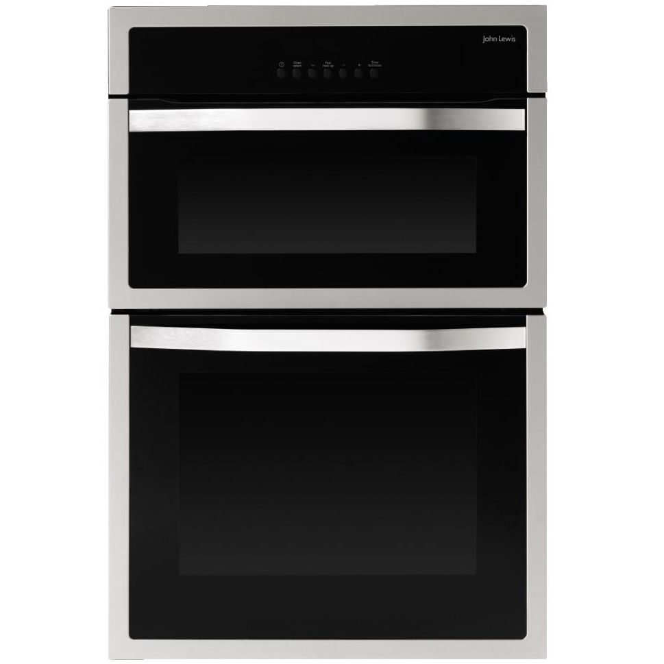 John Lewis JLBIDO911 Double Electric Oven, Stainless Steel