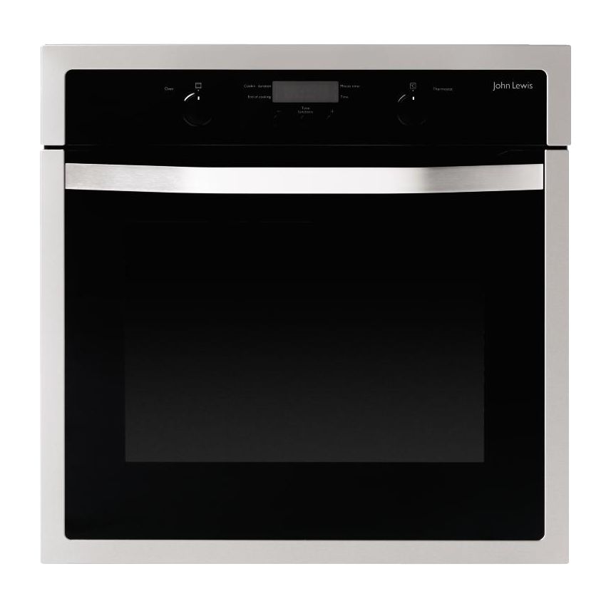 John Lewis JLBIOS607 Single Electric Oven, Stainless Steel at John Lewis