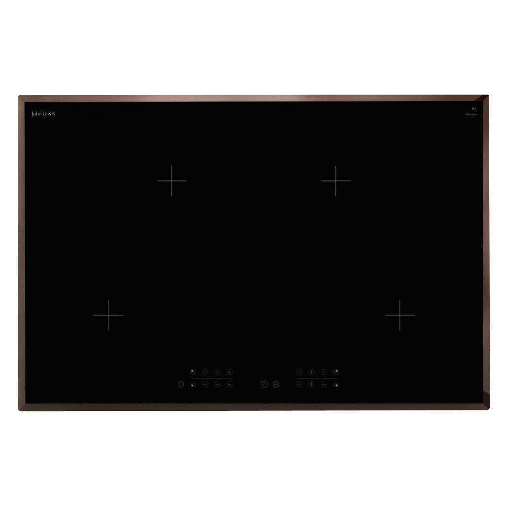 John Lewis JLBIIH804 Ceramic Induction Hob, Black at John Lewis