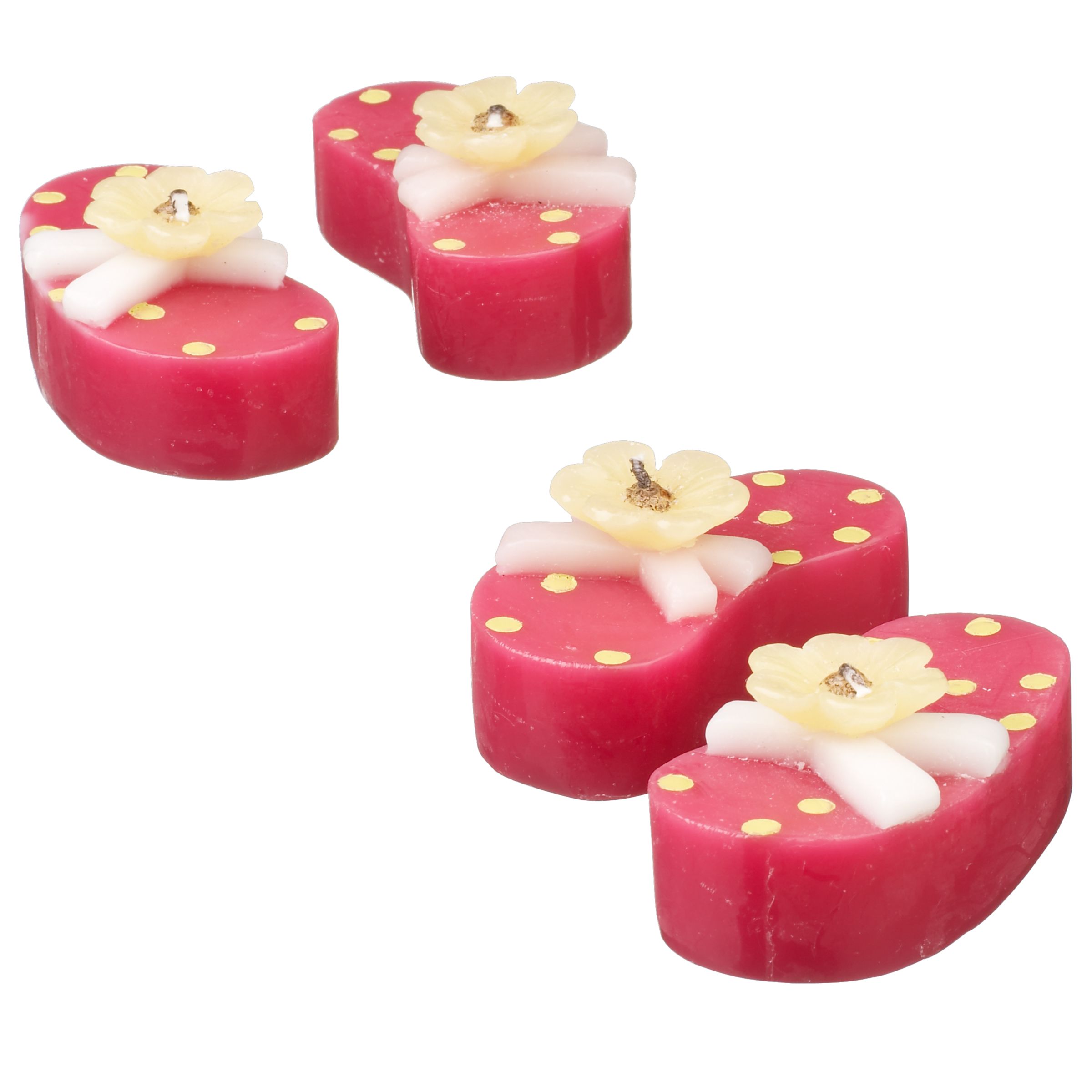 FlipFlop Floating Candles PinkZest Spots Set of 4