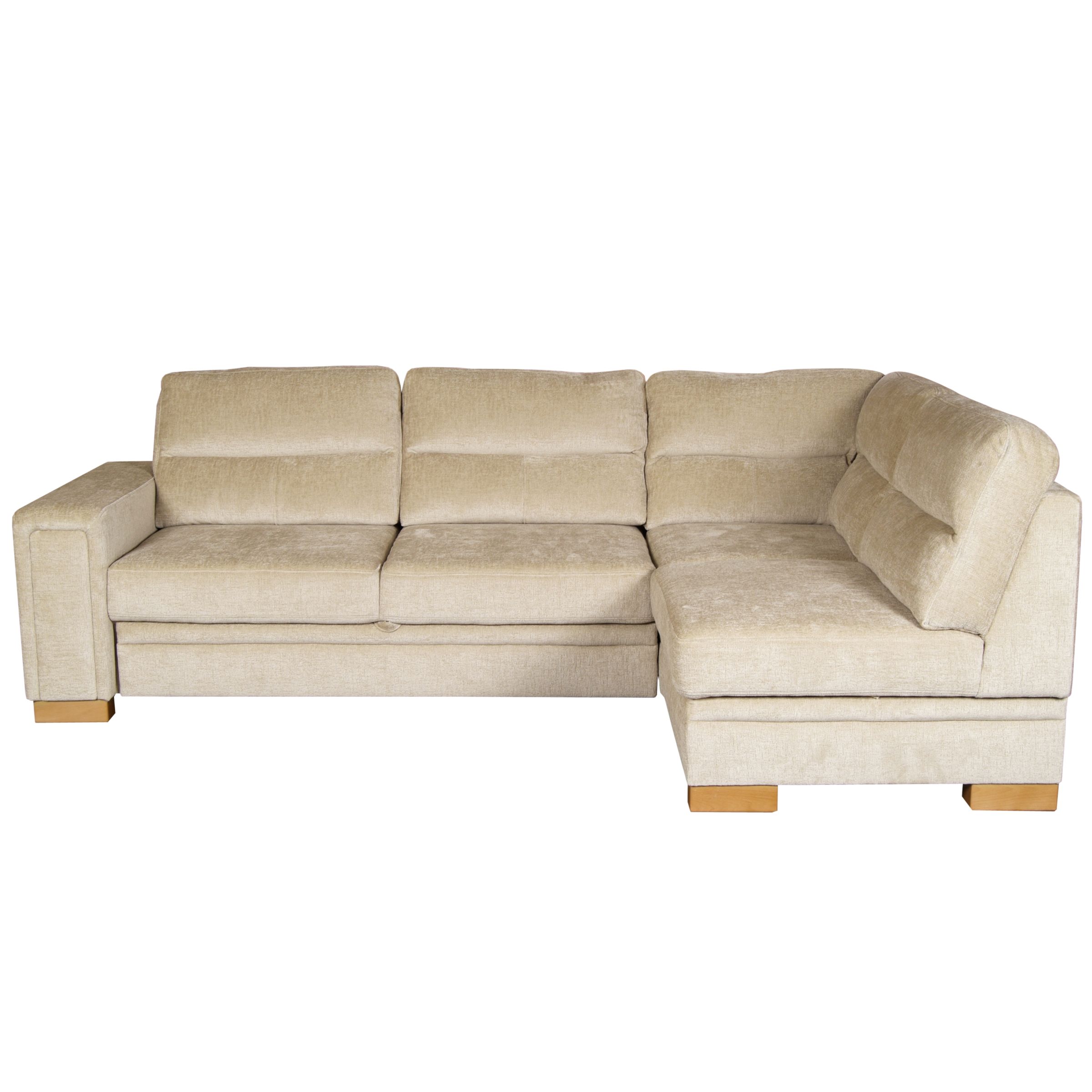 Sam Right Hand Corner Sofabed Sandstone