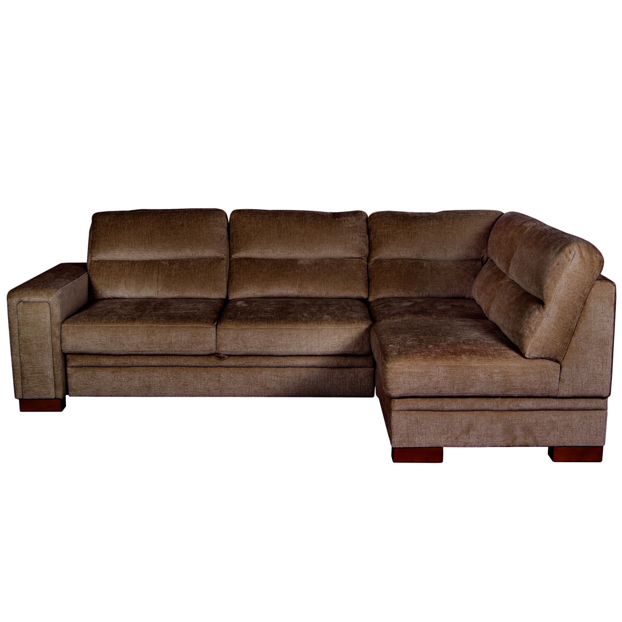 Sam Right Hand Corner Sofabed Chocolate