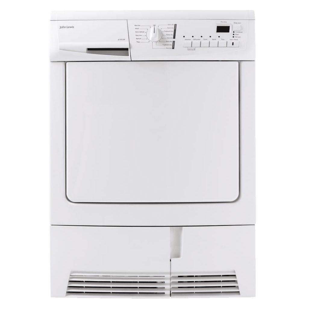 John Lewis JLTDC09 Condenser Sensor Tumble Dryer, White at JohnLewis