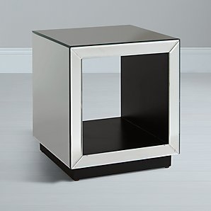 John Lewis Astoria Mirrored Cube Side Table