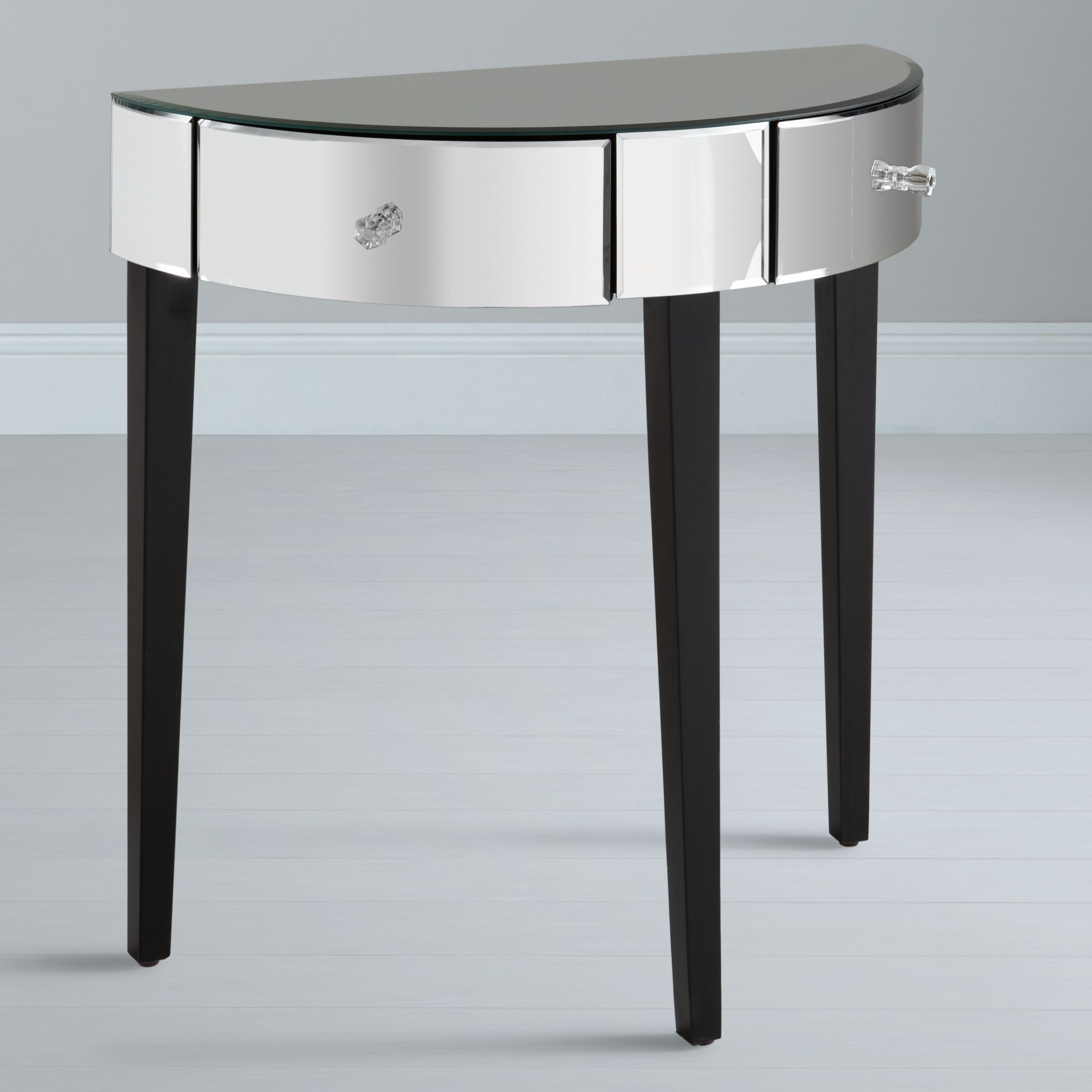 John Lewis Astoria Mirrored Half Moon Console Table at JohnLewis