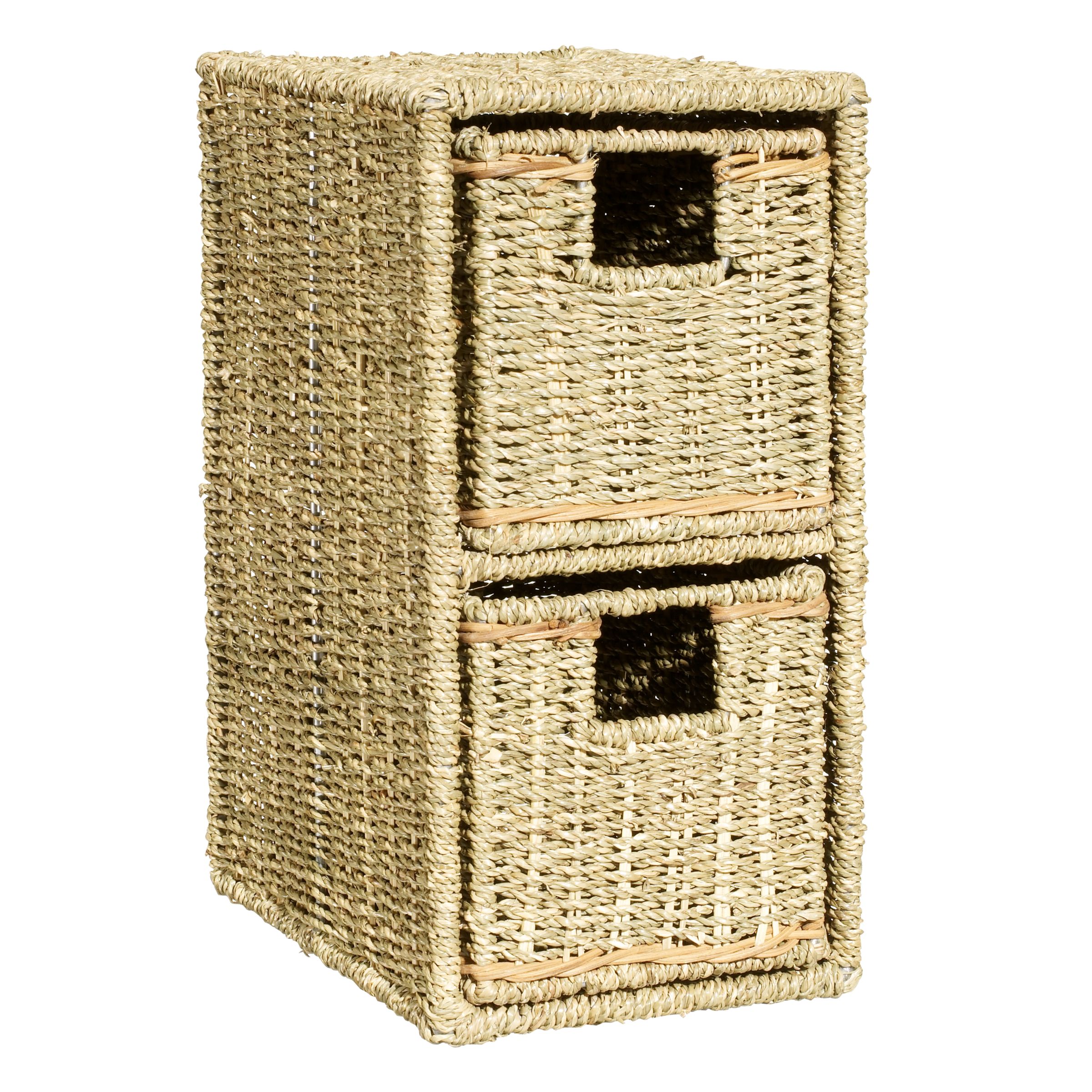 Seagrass 2-Drawer DVD Storage Unit