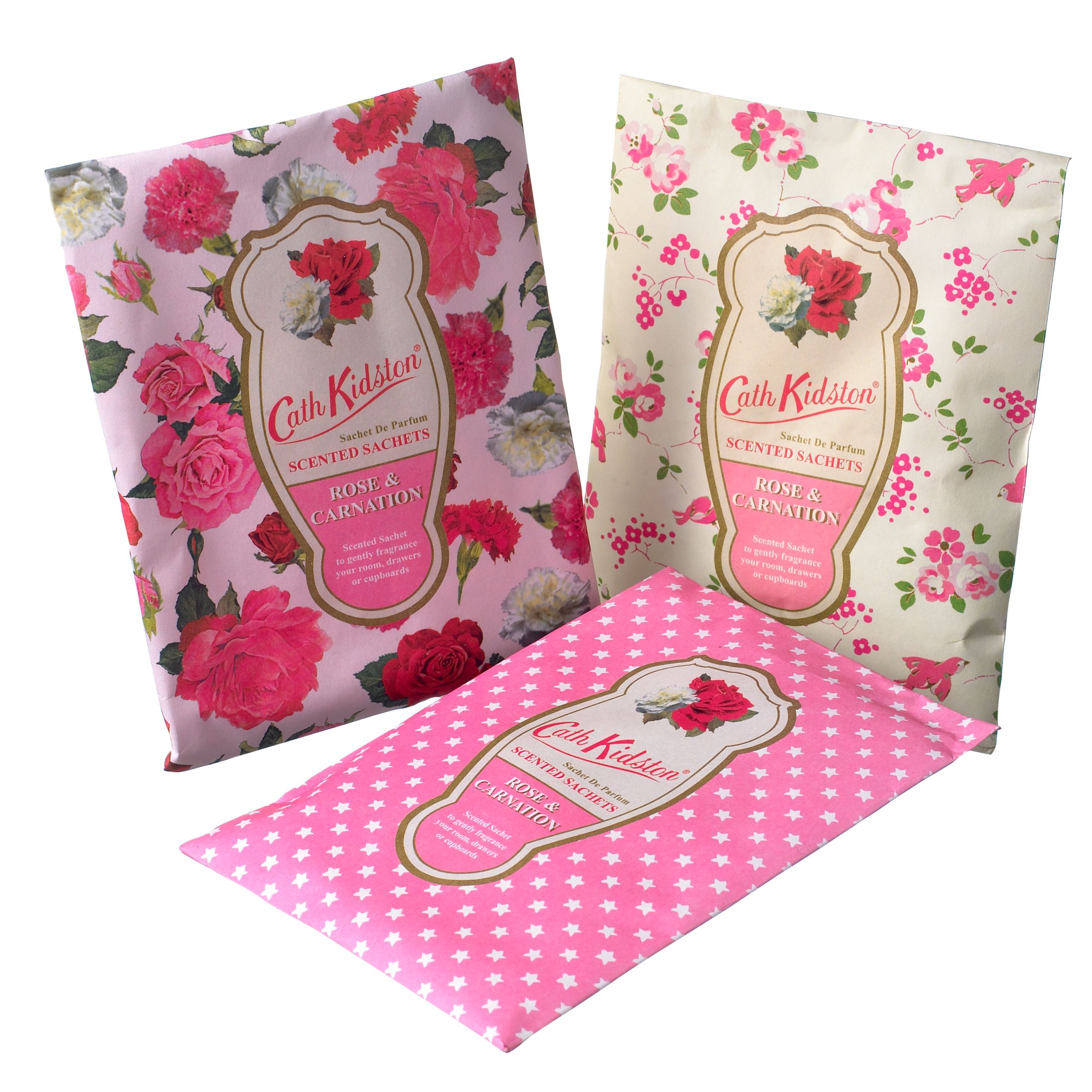 Cath Kidston Scented Sachets Rose and Carnation Pack of 3