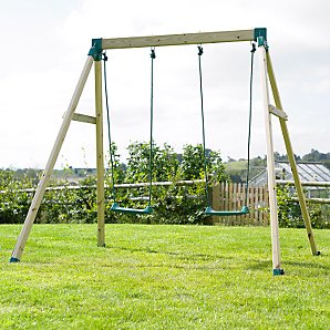 TP Forest Double Wooden Swing Set