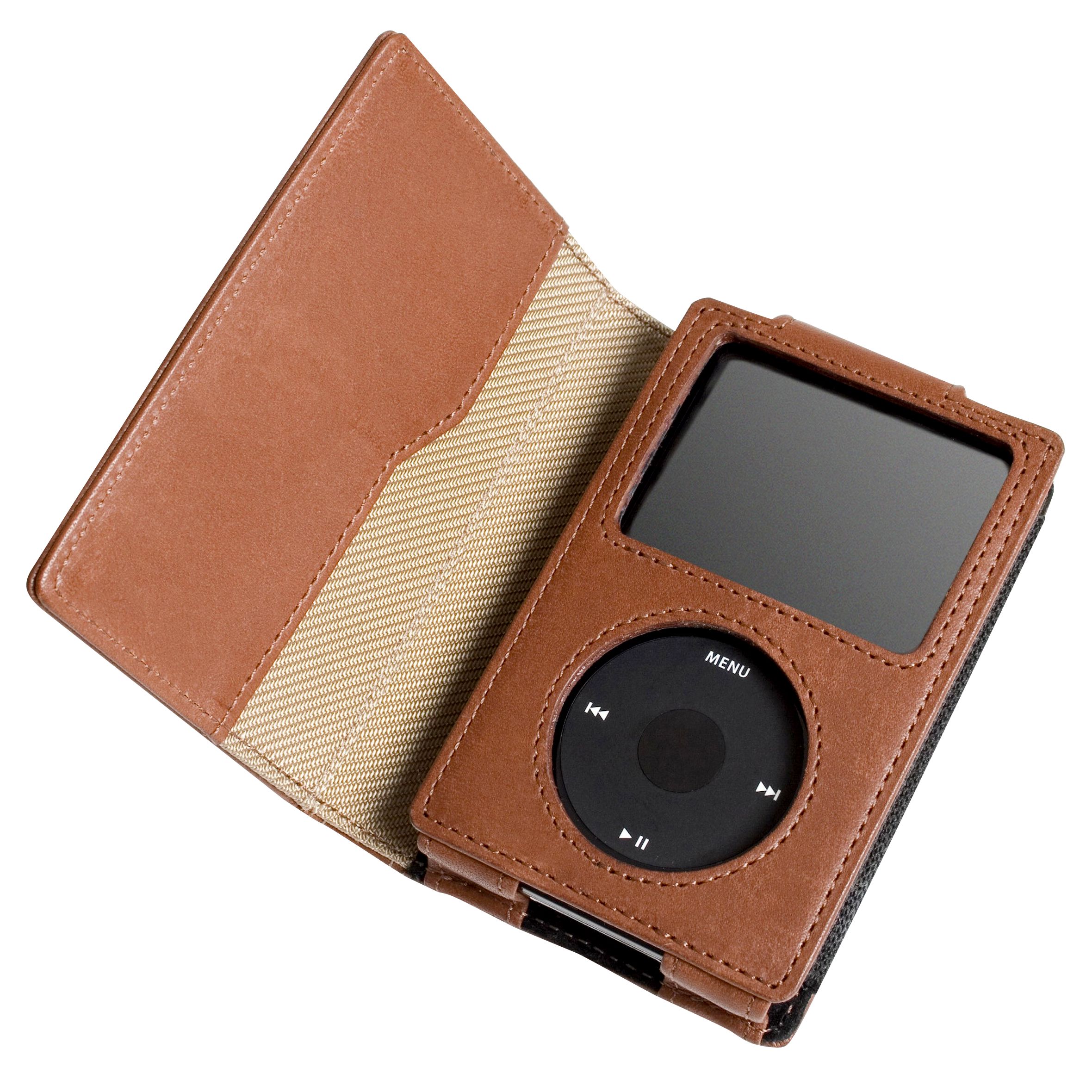 Knomo Leather Case for iPod Classic Cognac