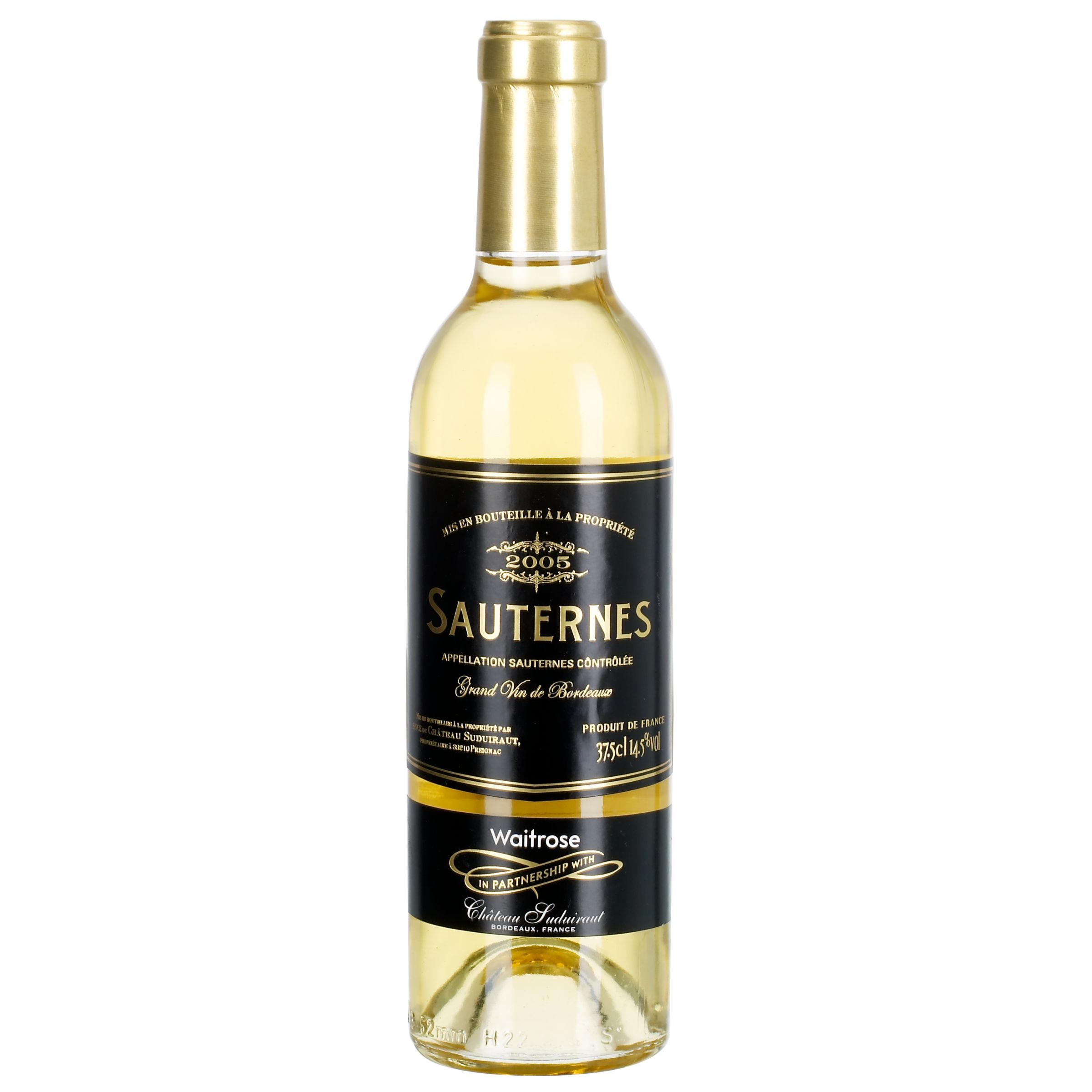 Unbranded Waitrose Sauternes Chandacirc;teau Suduiraut 2005 Bordeaux, France (sweet), 37.5cl