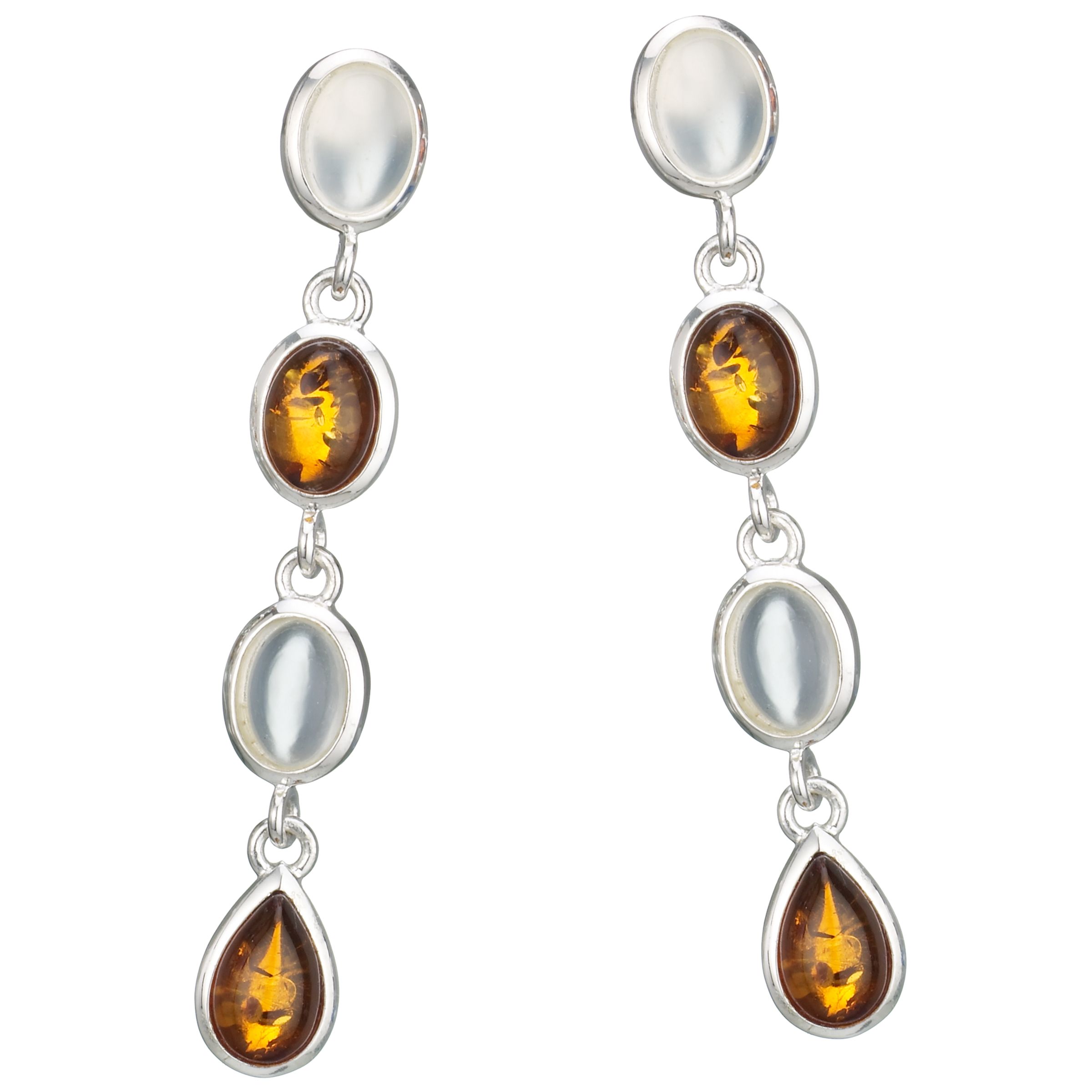 Goldmajor Amber & Moonstone Drop Earrings