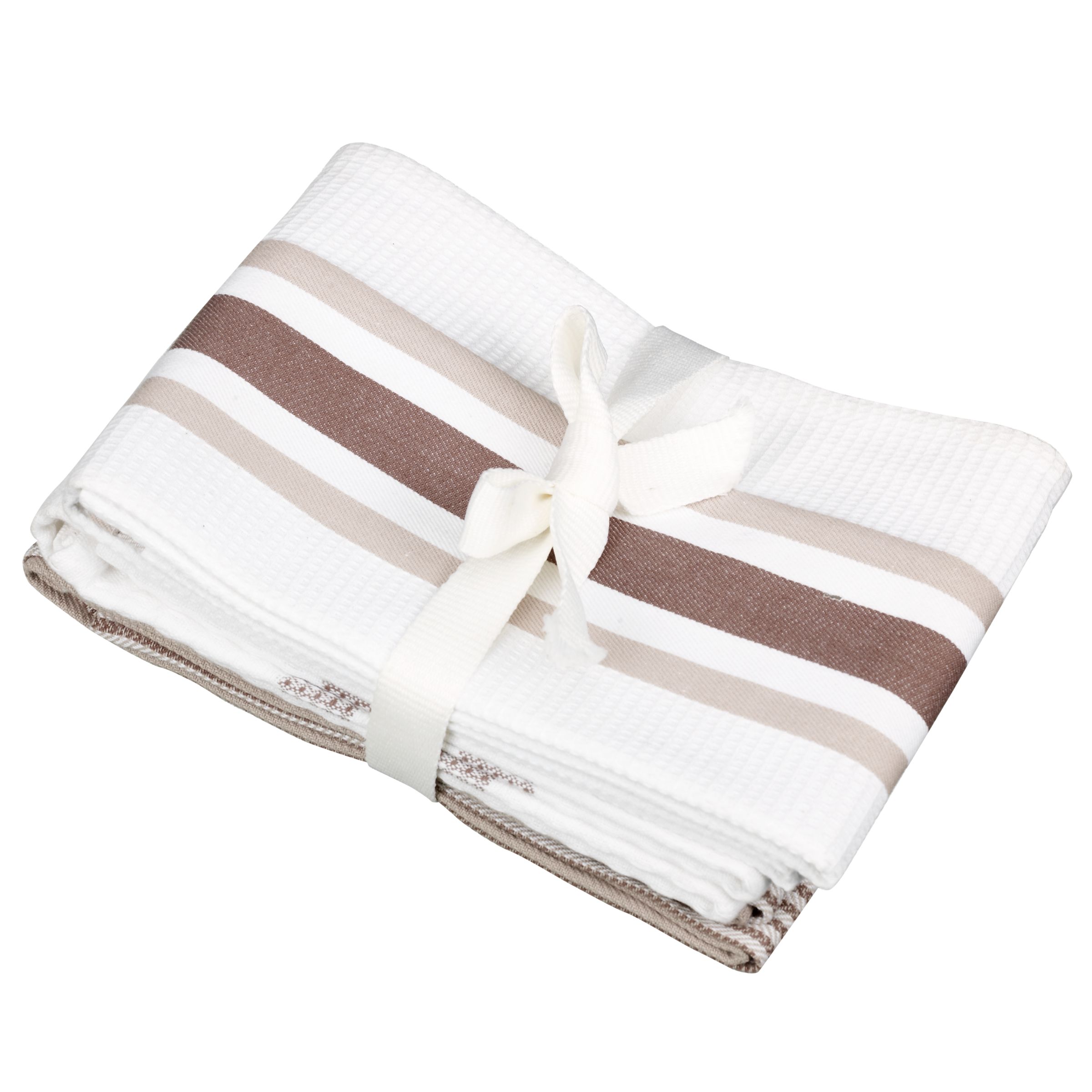 Striped Tea Towels, Beige