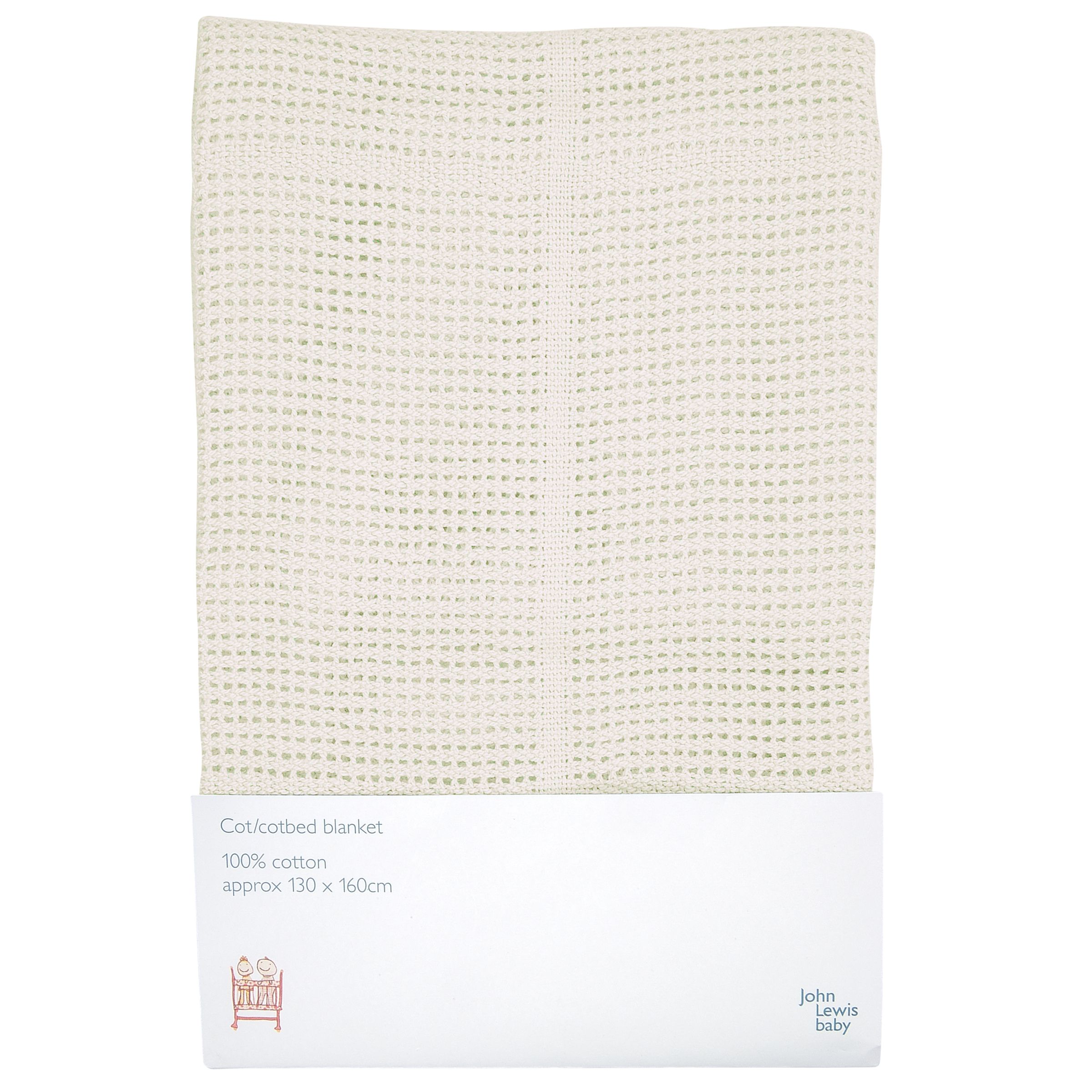 John Lewis Baby Cellular Cot / Cotbed Blanket,