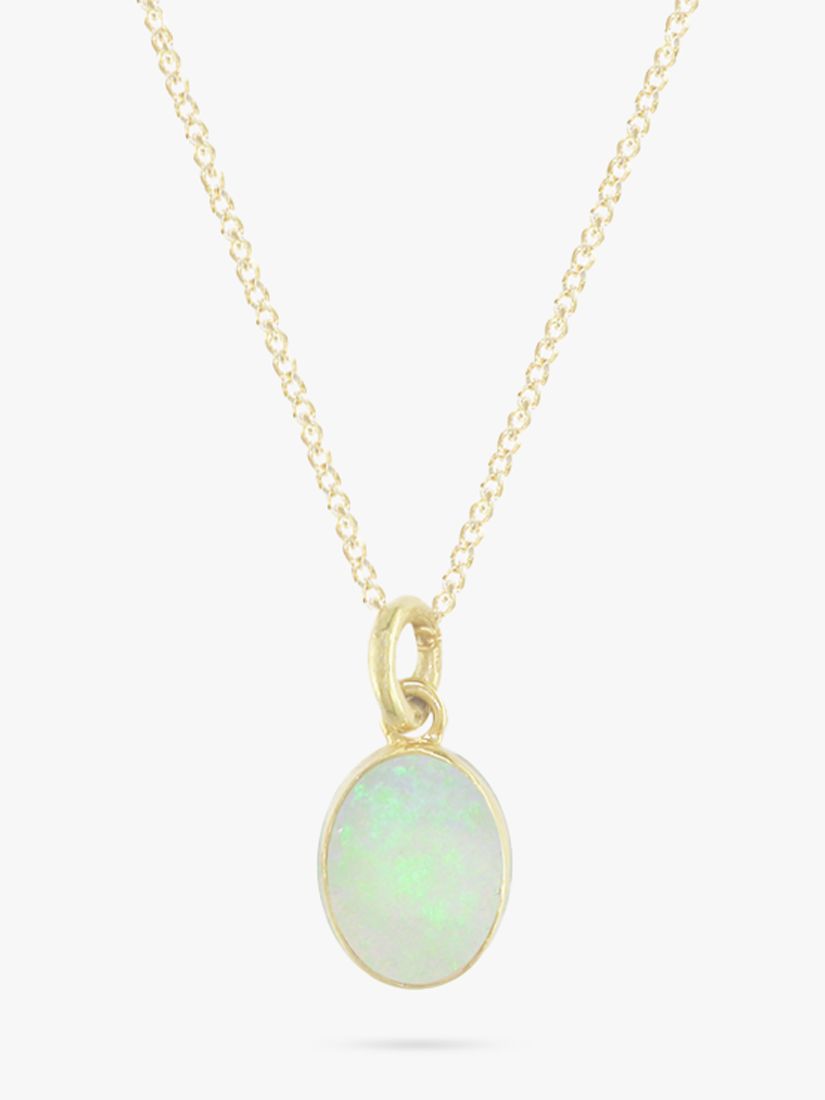 EWA 9ct Yellow Gold &amp; Oval Opal Pendant