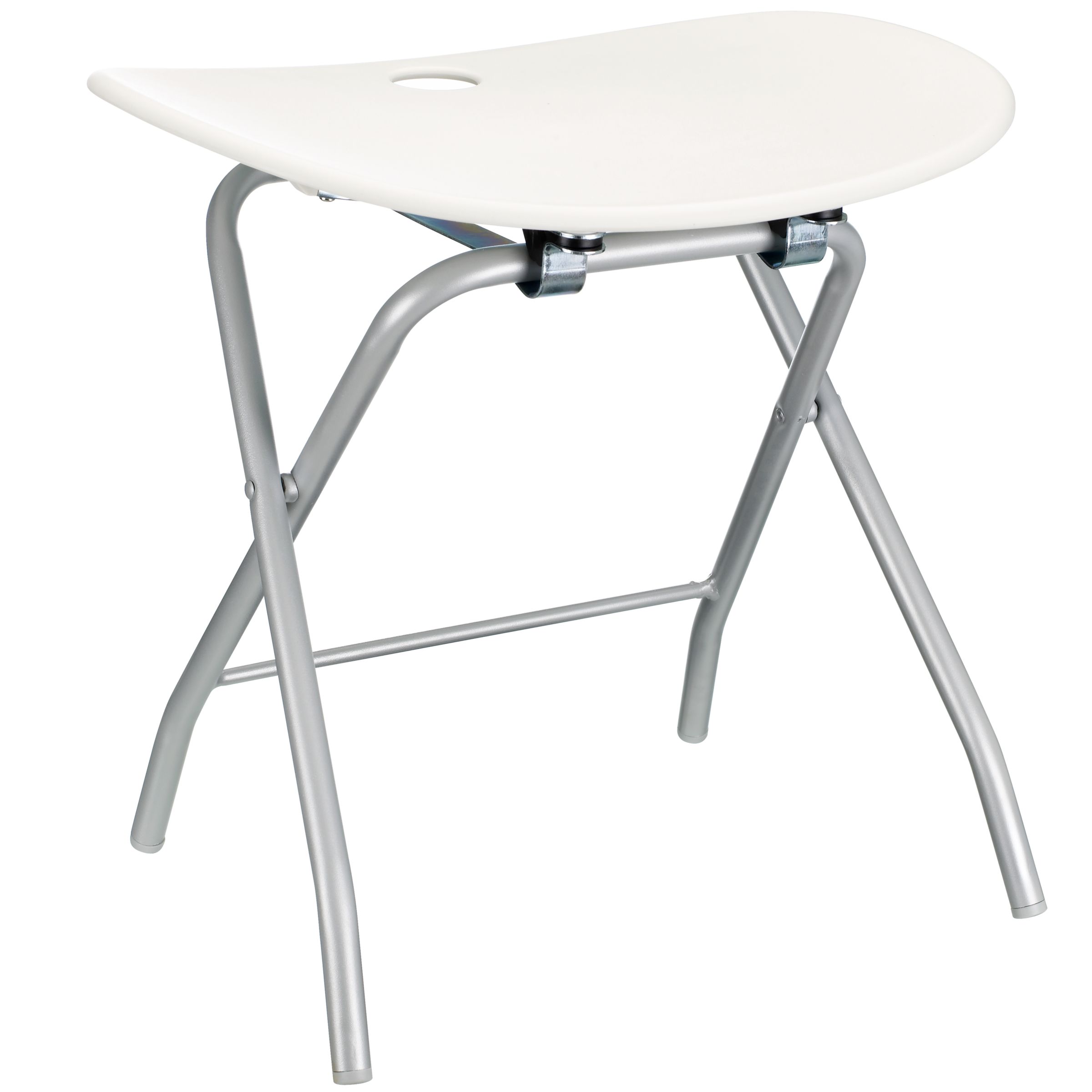 John Lewis Oscar Folding Stool, White