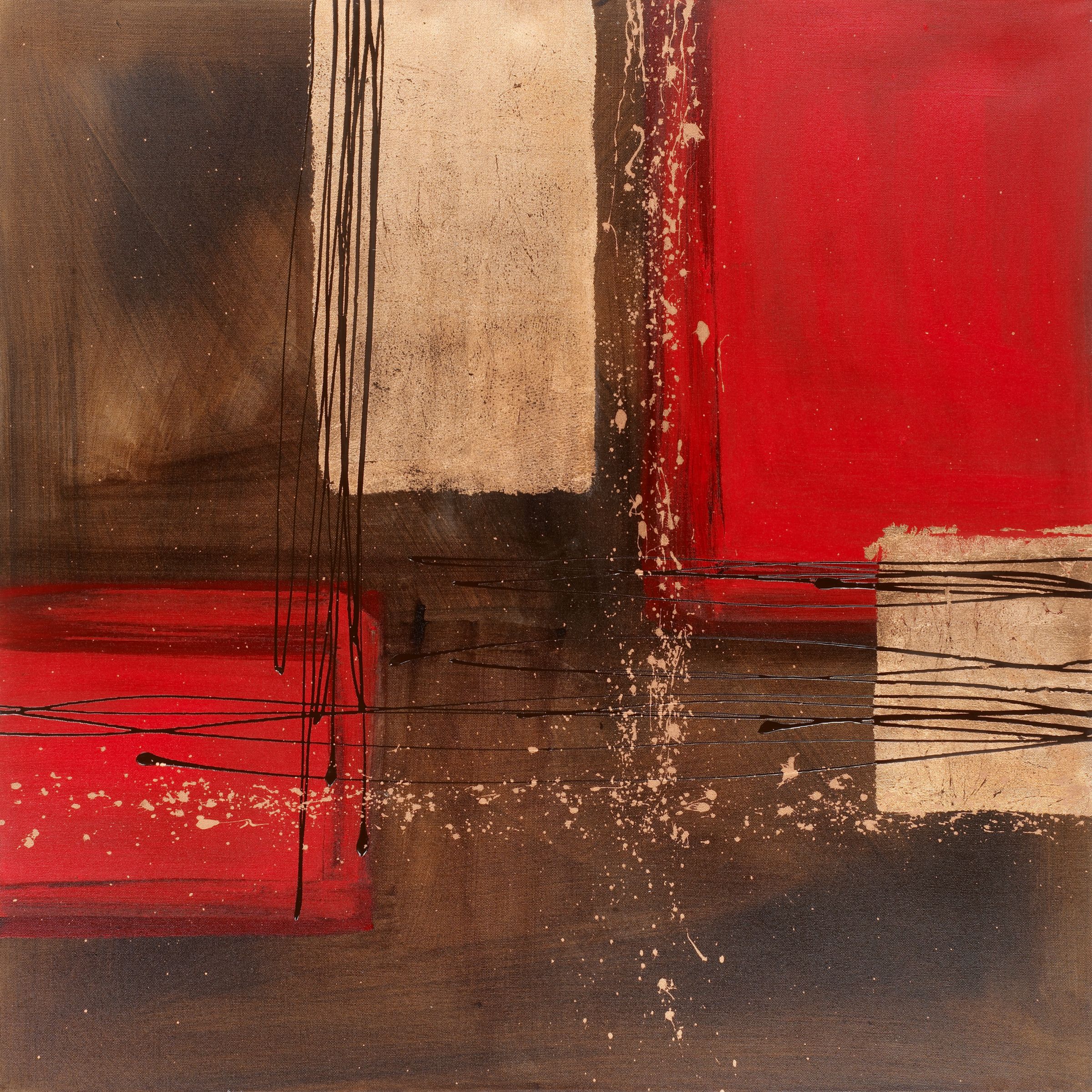 Abstract Red 90x90cm
