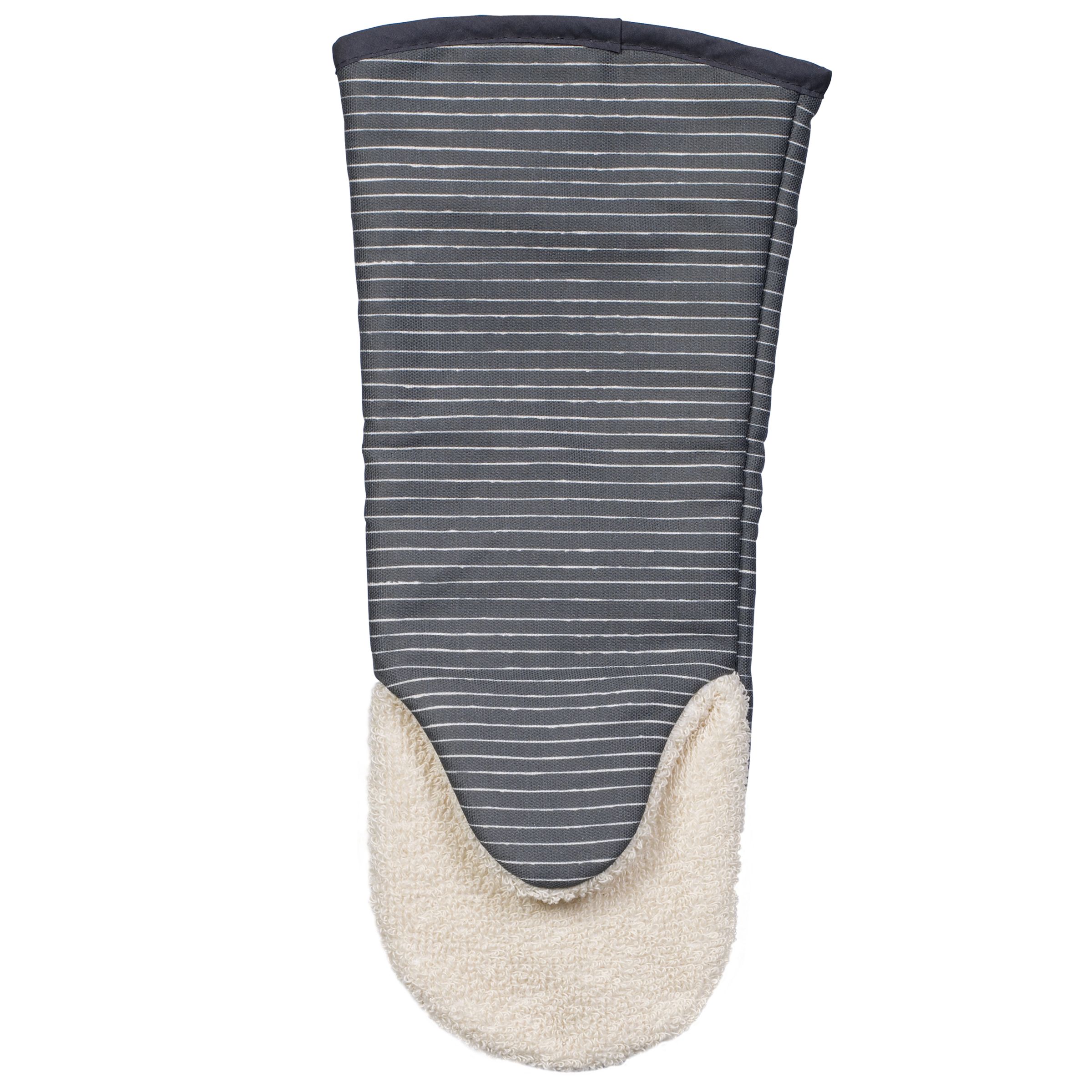 John Lewis Butchers Stripe Oven Mitt Flannel