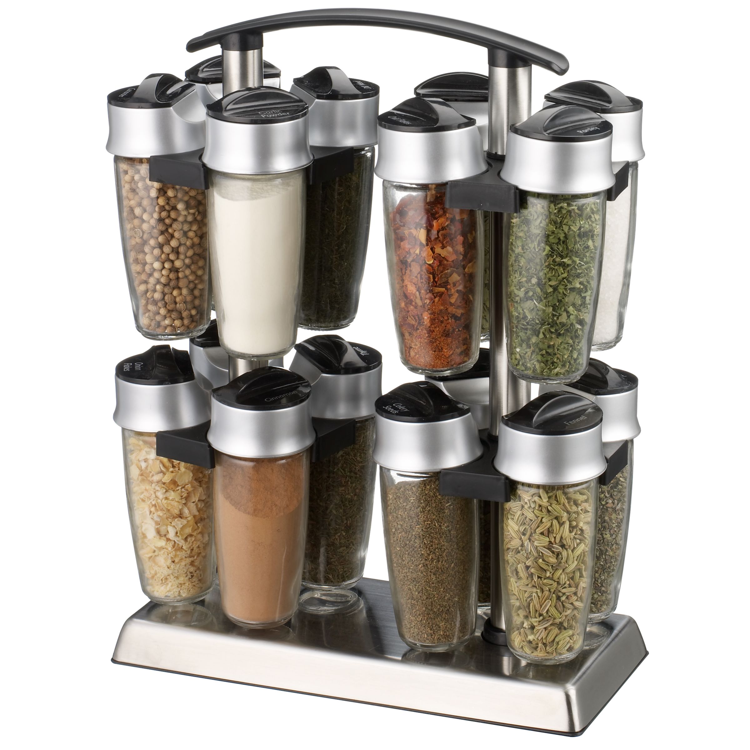Quad Carousel Spice Rack, 16 Jar