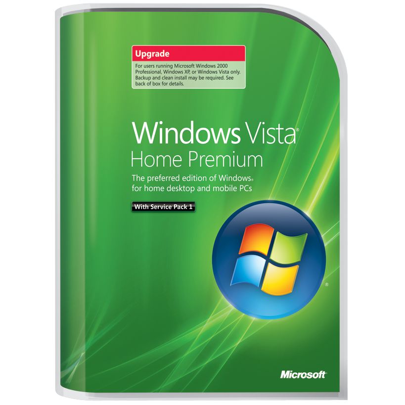 Windows Vista Home Premium with Service Pack 1 Upgrade Version for PC