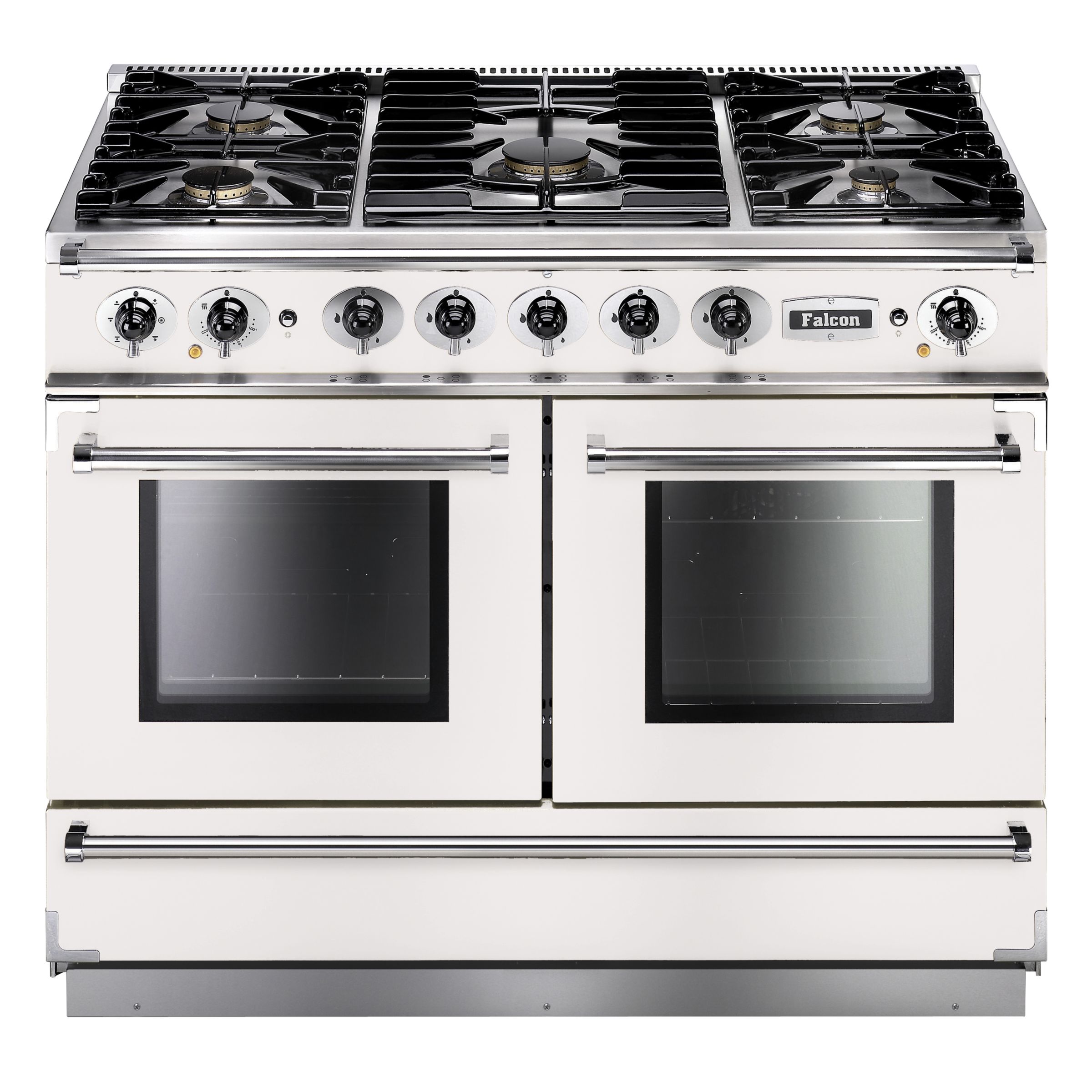Falcon Continental 1092 DFWH/NG Dual Fuel Range Cooker, White at John Lewis