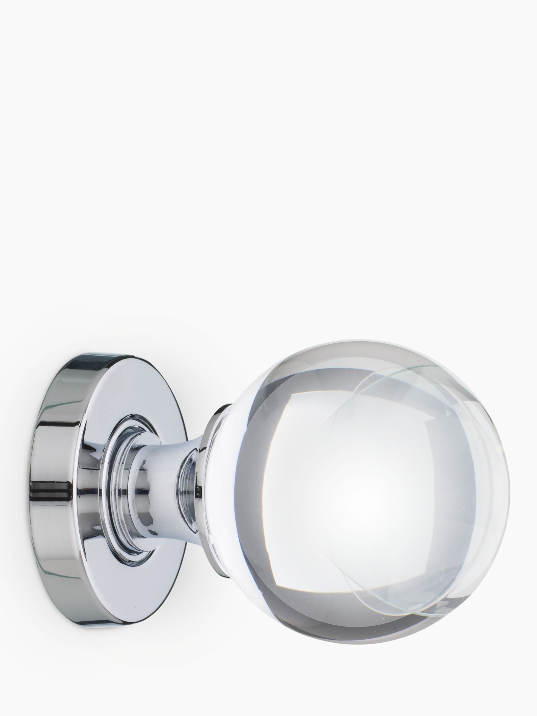 John Lewis Glass Mortice Knobs, Pack of 2