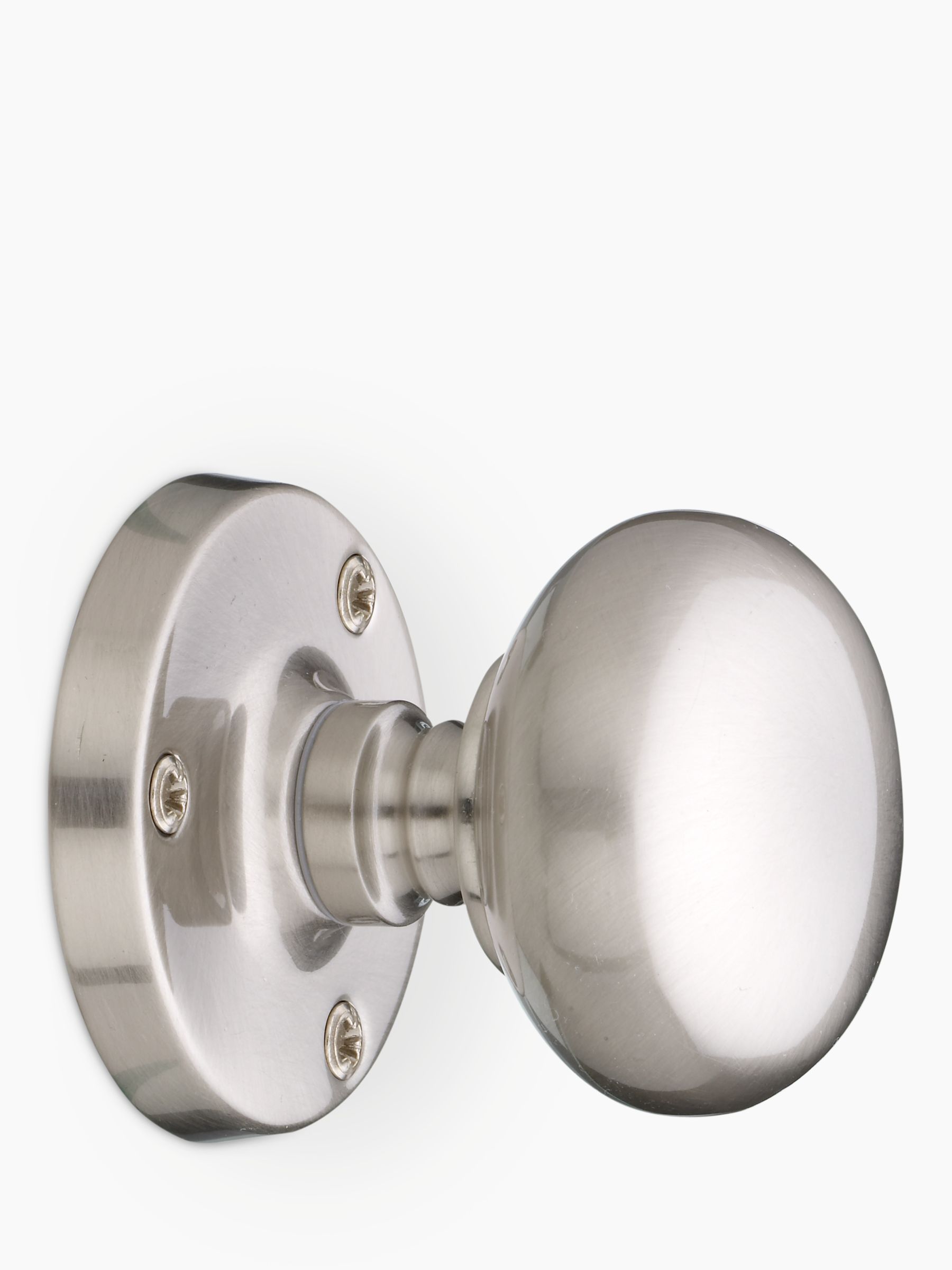John Lewis Henley Mortice Knob, Satin Nickel