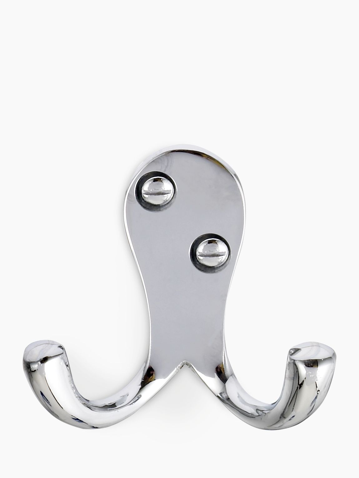 John Lewis Double Robe Hook Polished Chrome