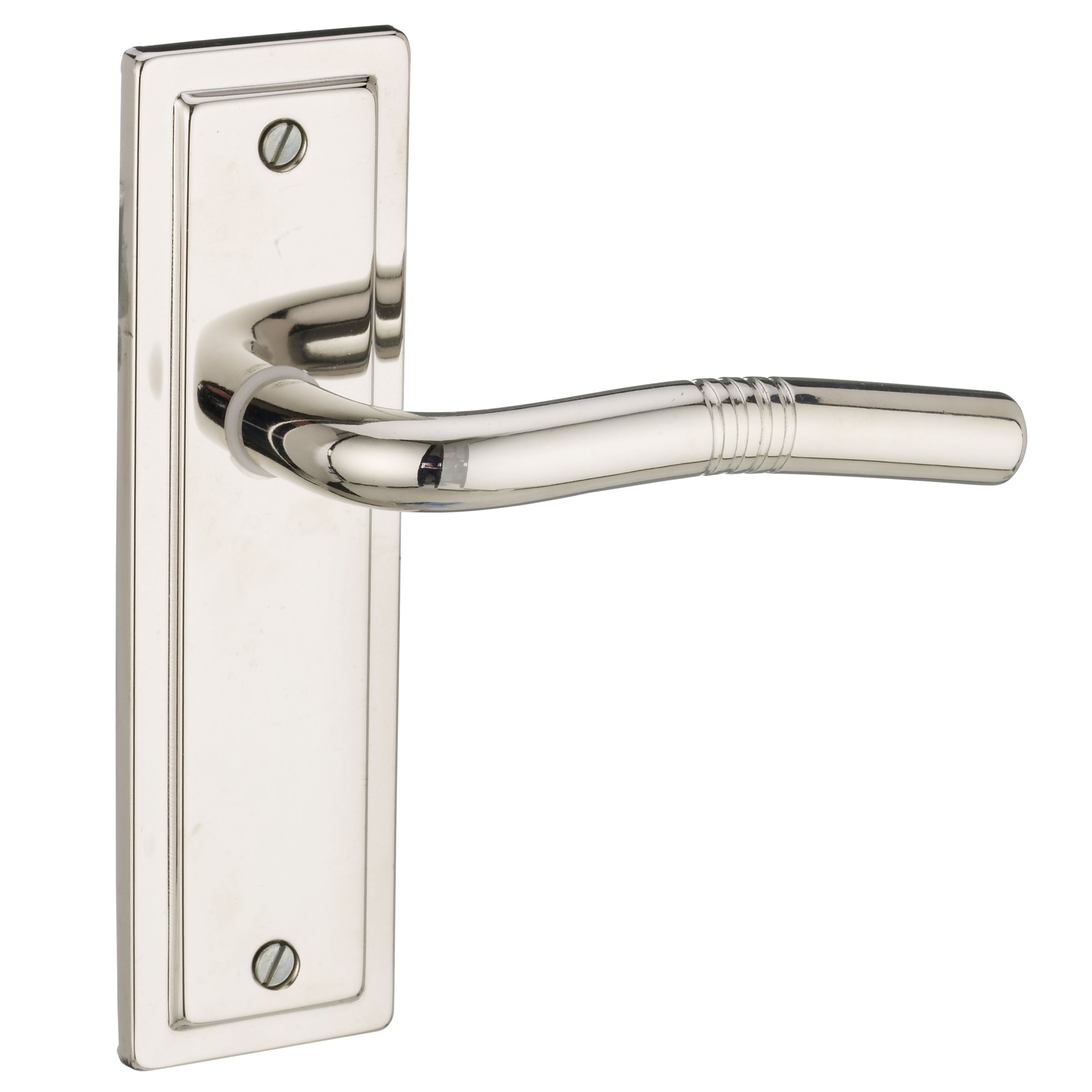 John Lewis Nevada Lever Latch Polished Nickel Set of 2