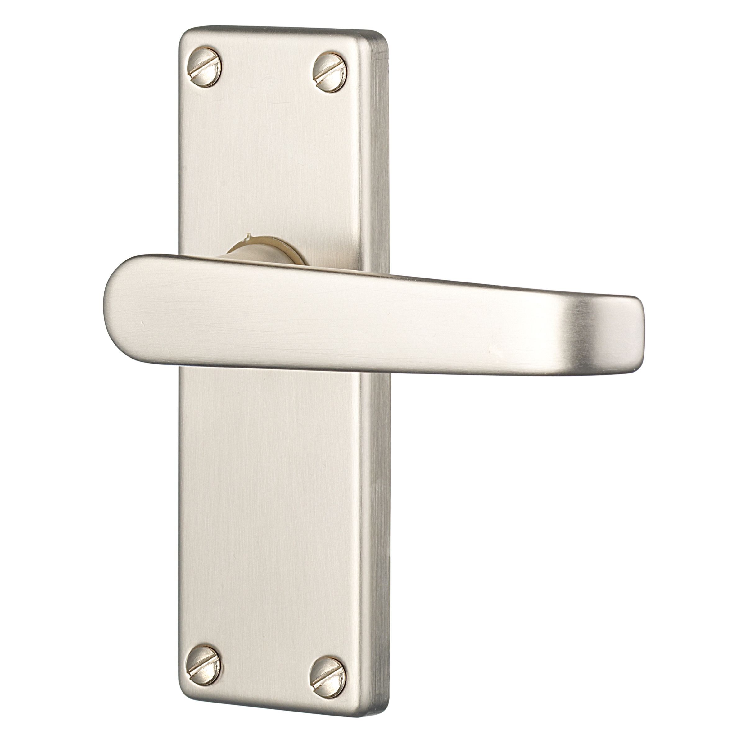 John Lewis Victorian Lever Latch Satin Chrome Set of 2