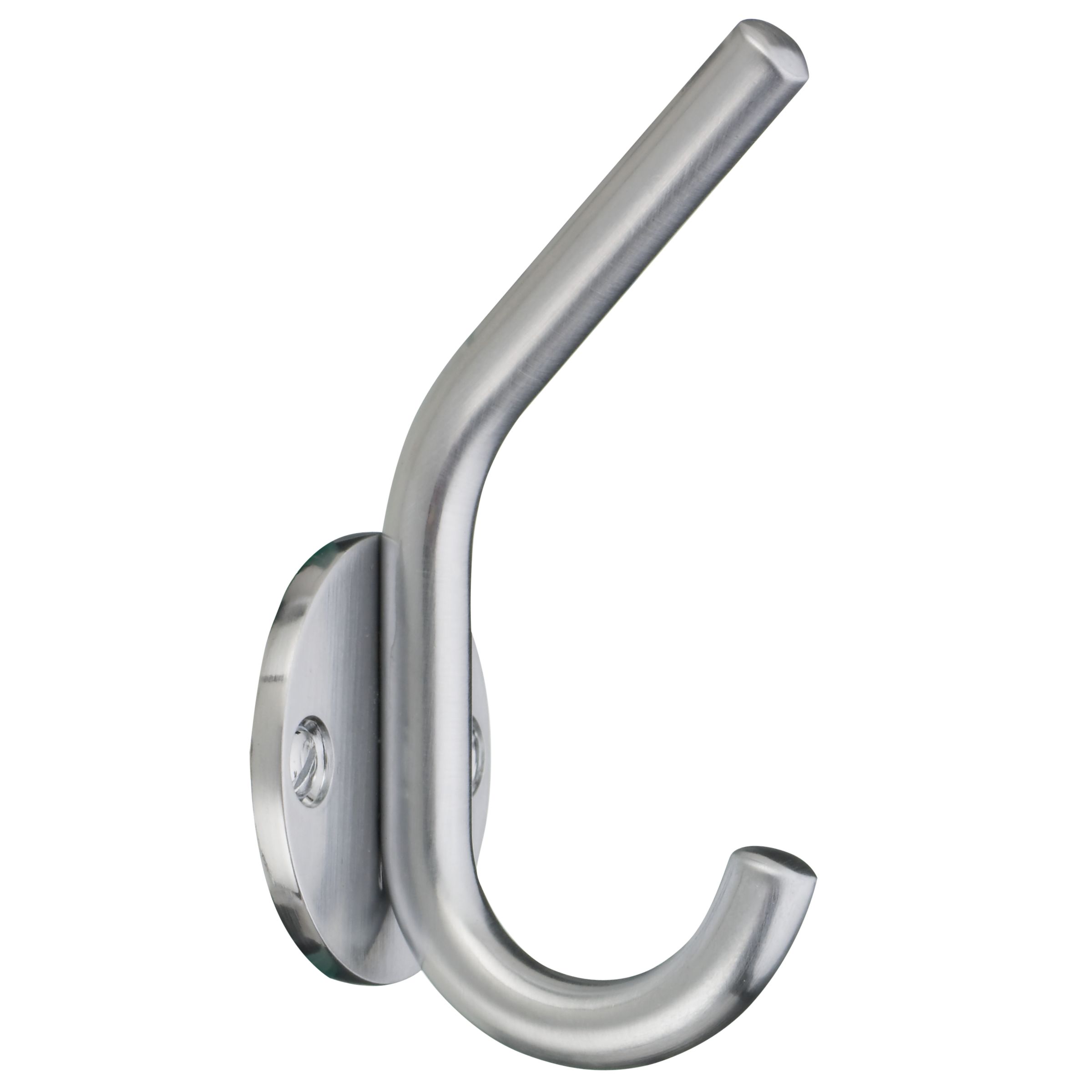 John Lewis Hat and Coat Hook, Satin Chrome