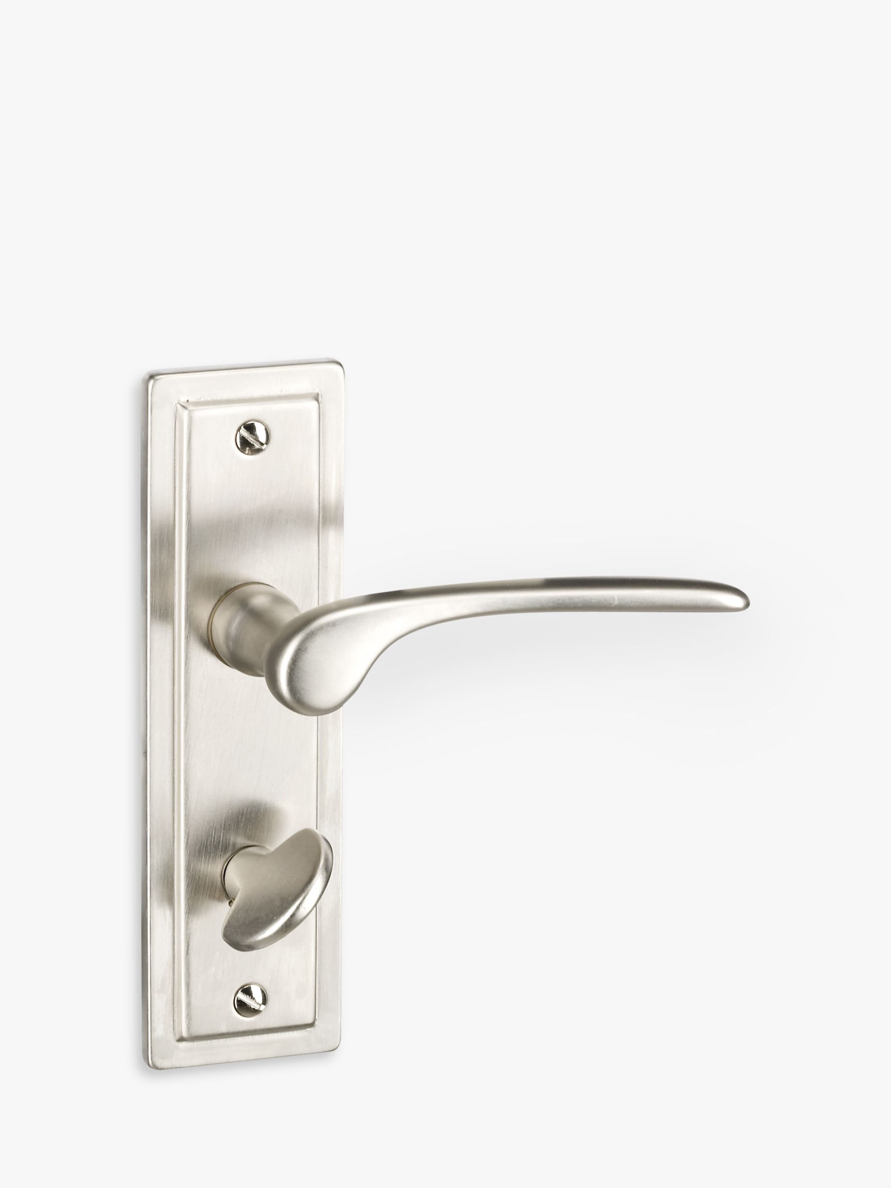 John Lewis Como Lever Lock Satin Nickel Set of 2