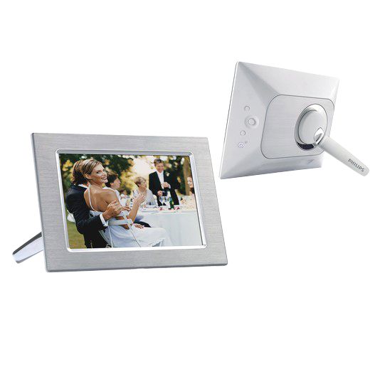 Relive your favourite memories with the stylish Philips 10FF2CME LCD Digital Photo Frame. It’s extremely easy to use - you can view your images directly from memory cards without the need for a PC. Or simply plug the frame into your computer via a USB connection (included) and download to its built-in memory.The display is a large 10" LCD screen, with very high resolution for superb results, hile its built-in memory can hold up to 1000 images to keep you guessing about what's coming next!You can set your images to classic black and white, delete or crop any you're not happy with and switch the orientation so they're always facing the right way up. Its RadiantColour feature automatically adjusts and boosts the colours and tones of each image, to make the most of each photograph on display.