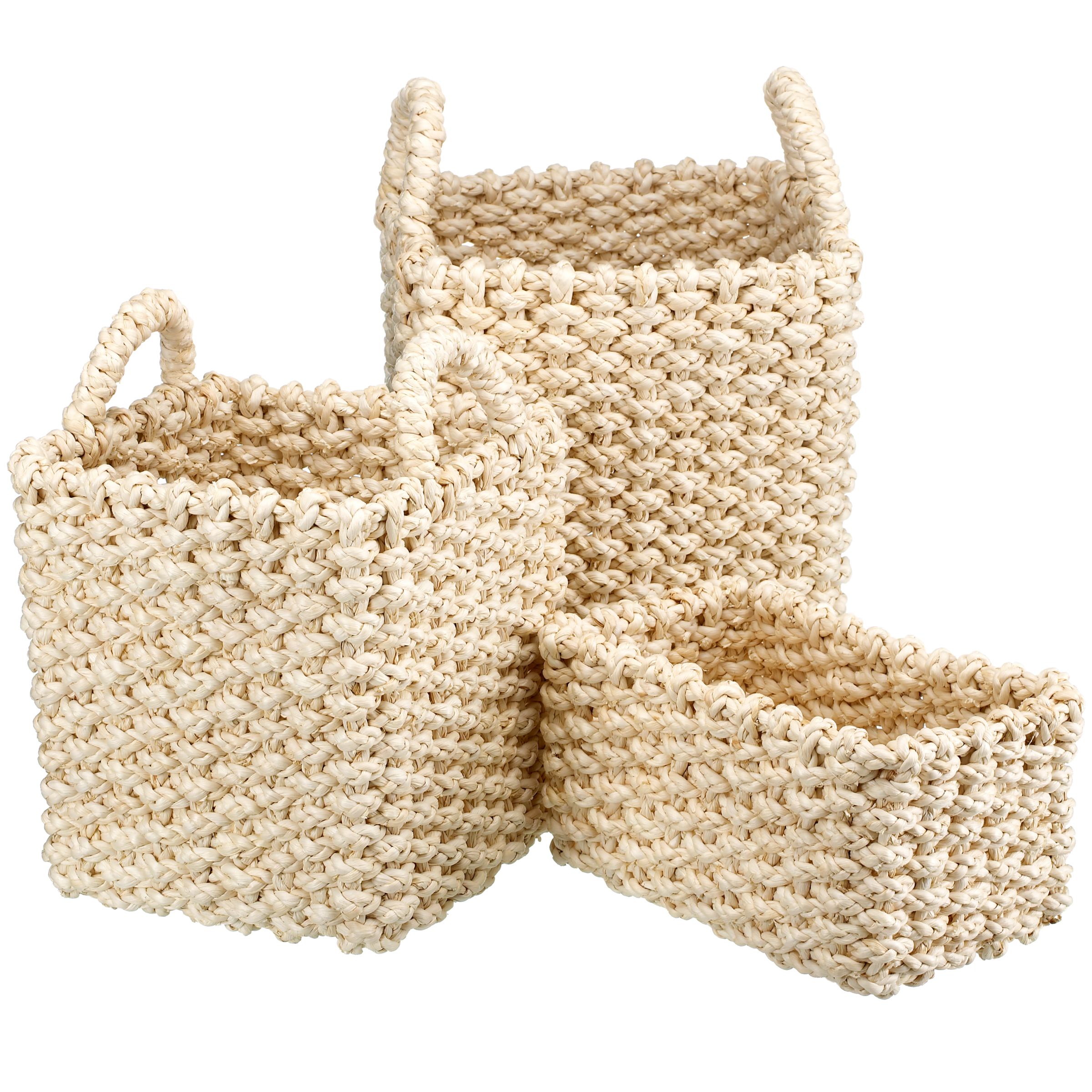 Maize Storage Baskets Set of 3