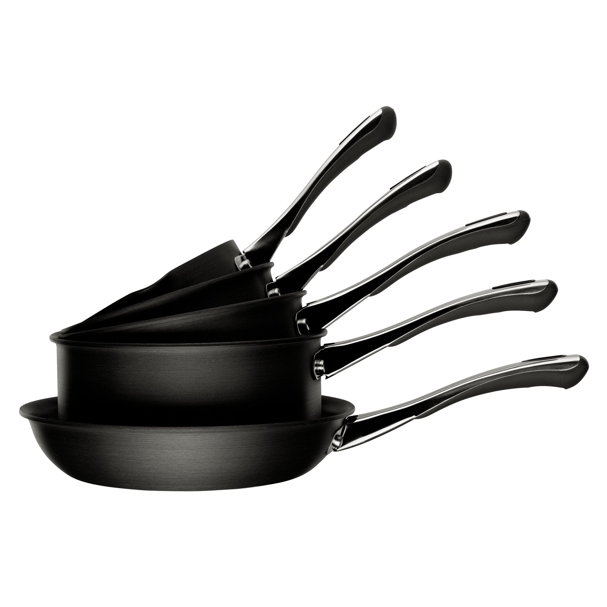 John Lewis Hard Anodised 5 Piece Pan Set