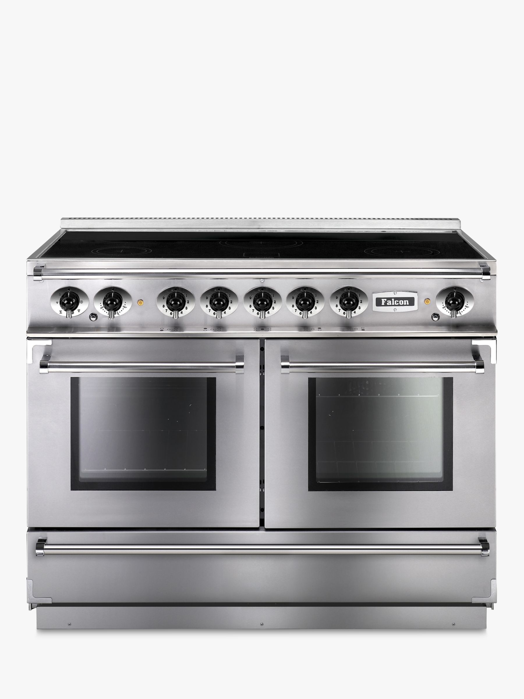 Falcon Continental 1092 ECBL/C-EU Induction Hob Range Cooker, Stainless Steel & Chrome at John Lewis