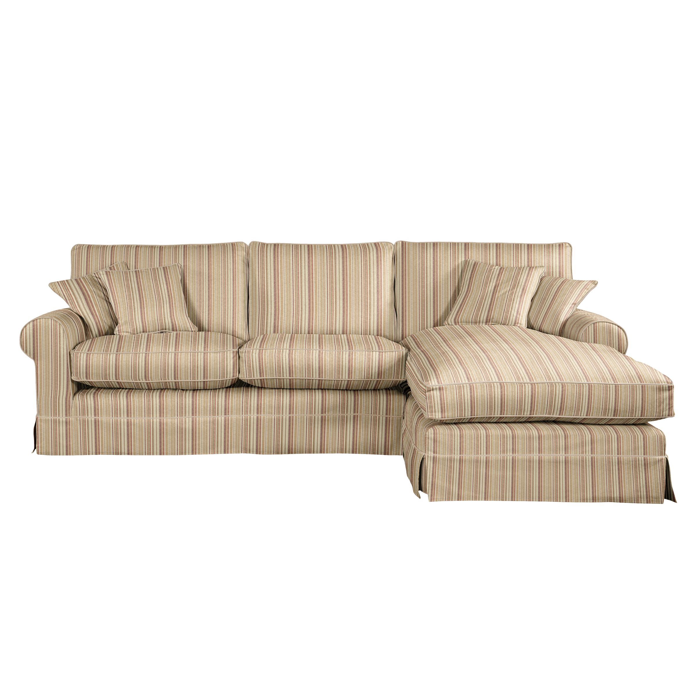 John Lewis Padstow Chaise End Sofa, Right Facing, Mulberry, width 278cm